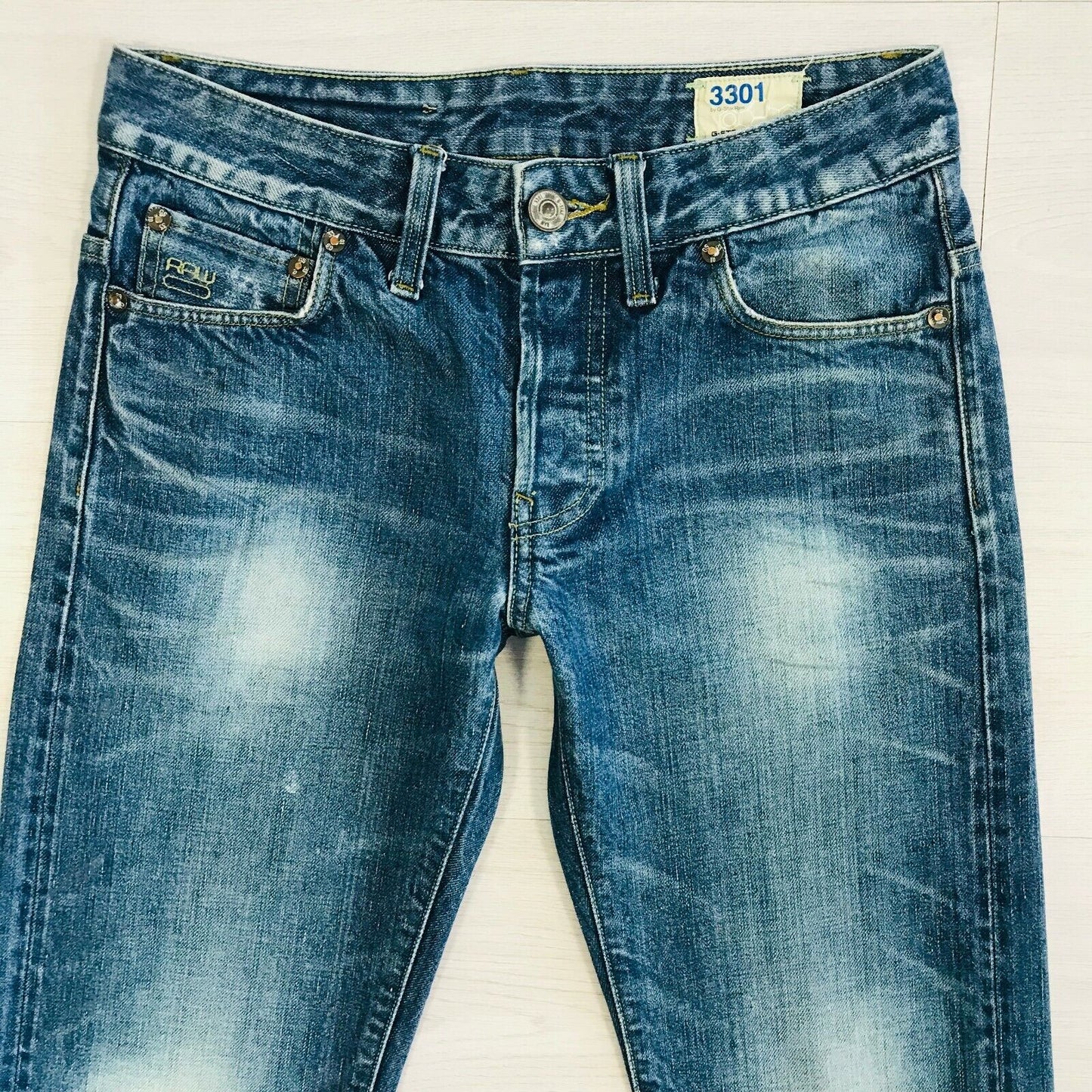 G-Star 3301 Low Tapered Blue Jeans Size W29 L32