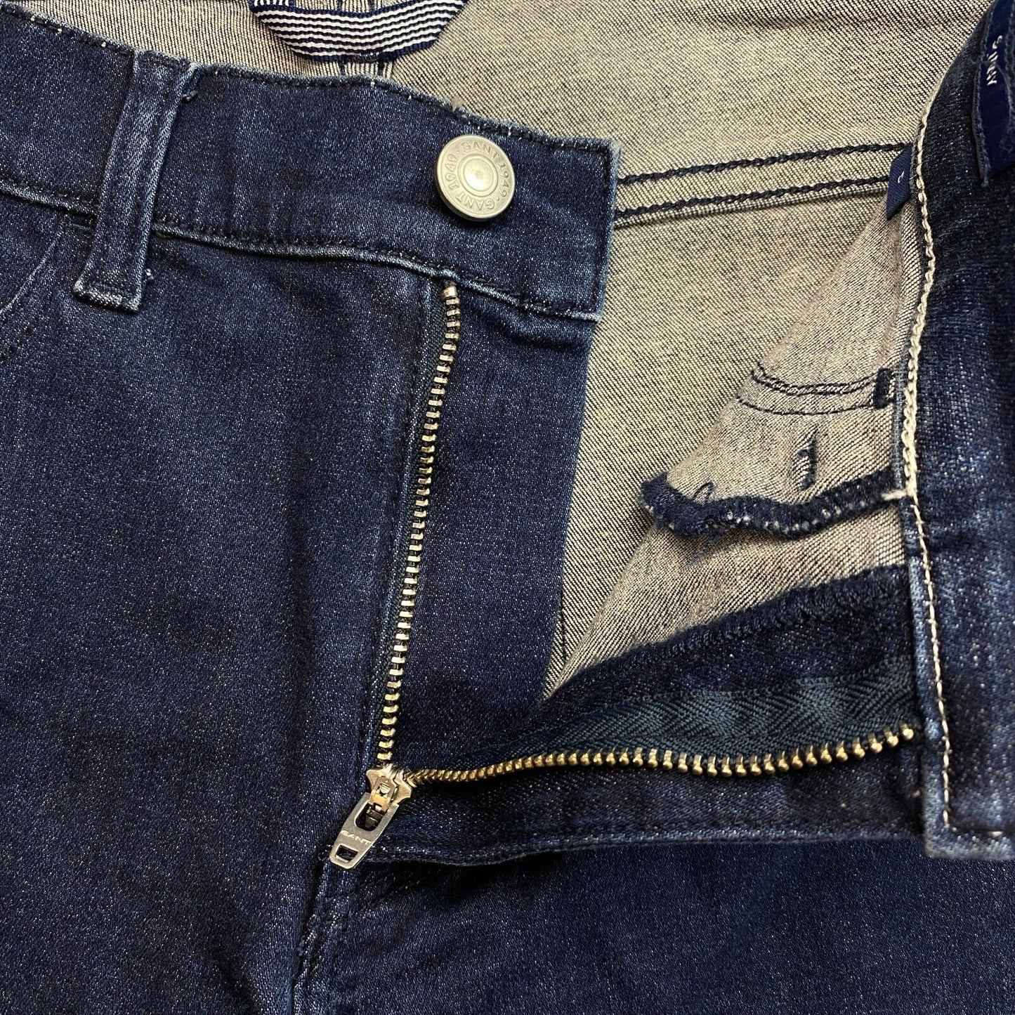 GANT – Skinny-Jeans „Travel Indigo“ in Marineblau, Größe S