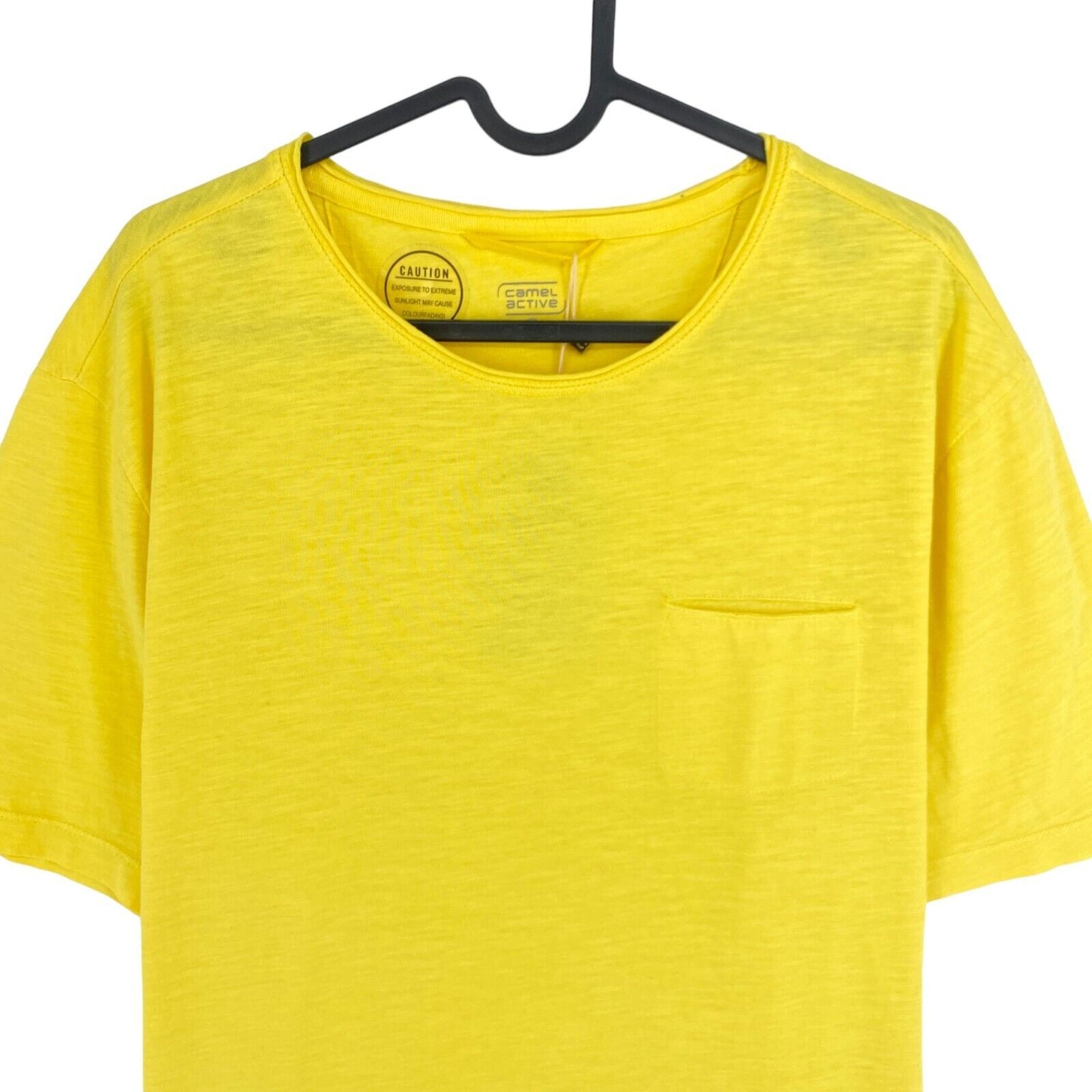 CAMEL ACTIVE Yellow Pocket Crew Neck T Shirt Size XL