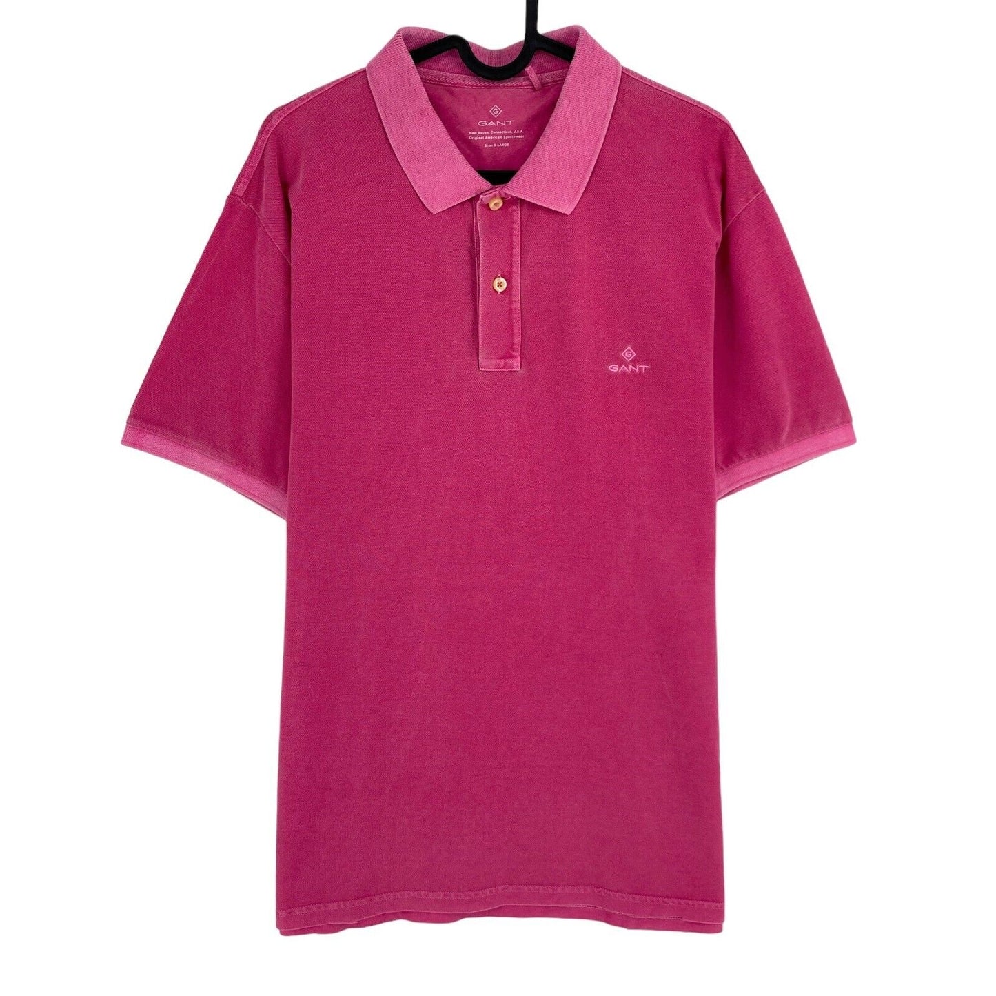 GANT Pink Sun Faded Pique Rugger Polo Shirt Size XL