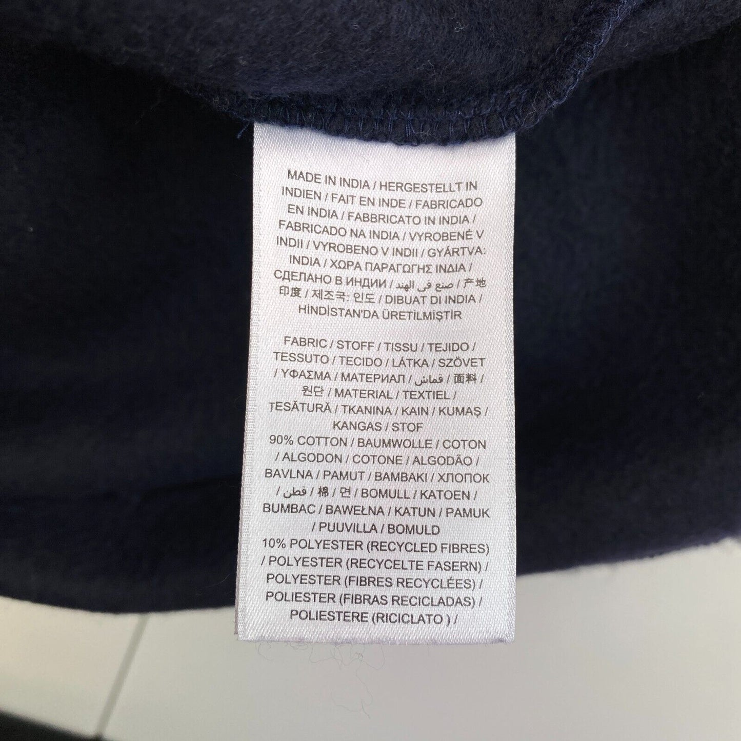 GANT Marineblauer Kapuzenpullover mit Logo, Größe XS