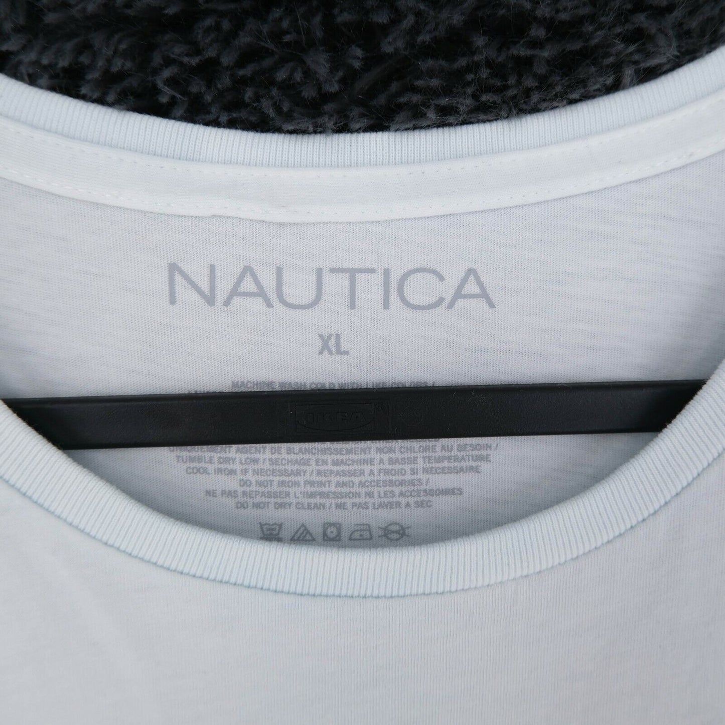 NAUTICA White Graphic Print Crew Neck Top T Shirt Size XL