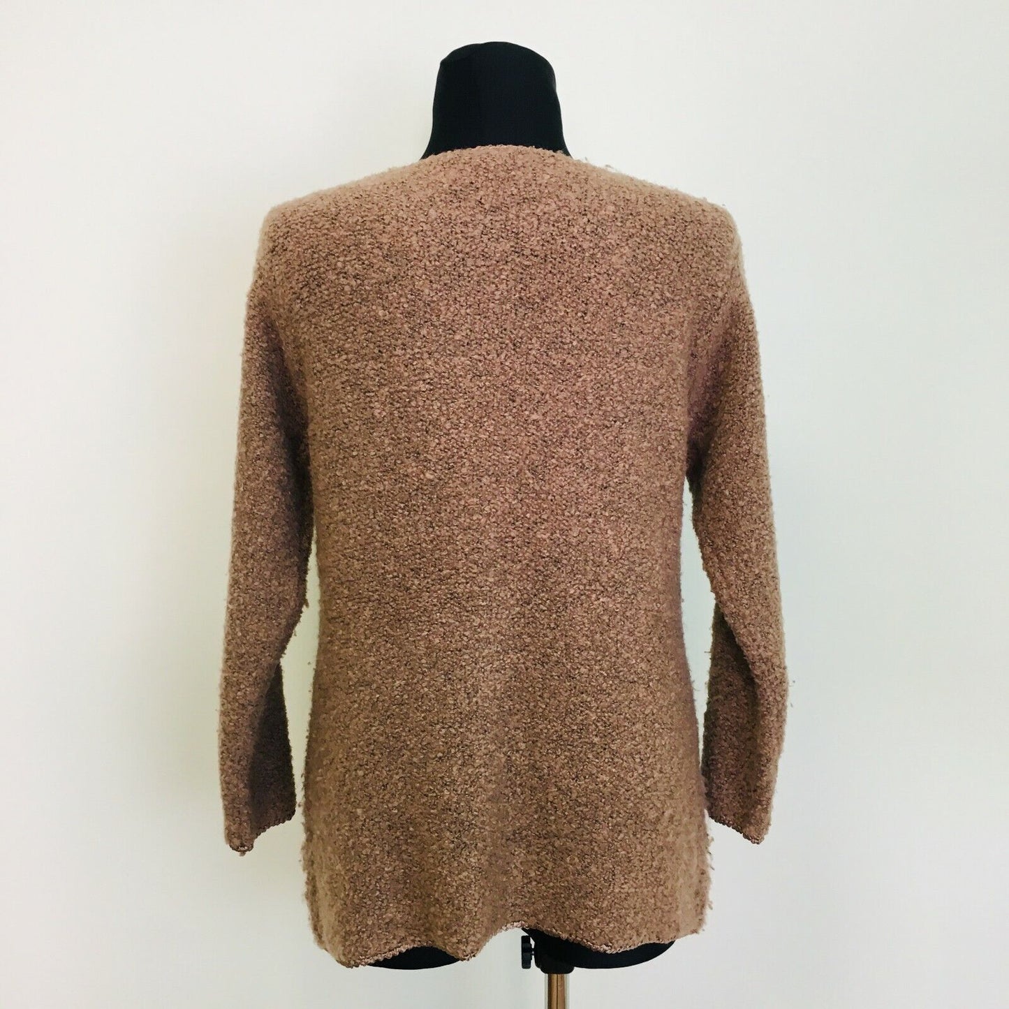 Vintage Retro 90s Oversized Brown Acrylic Sweater Jumper EUR 42 US 12 UK 14