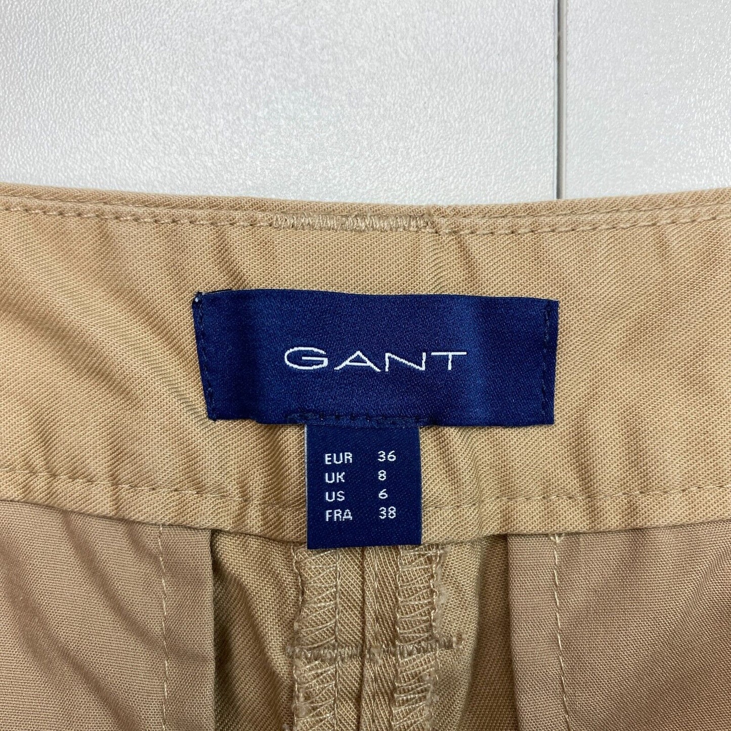 GANT Brown Relaxed Turn Up Chino Pants Trousers Size EU 36 UK 8 US 6