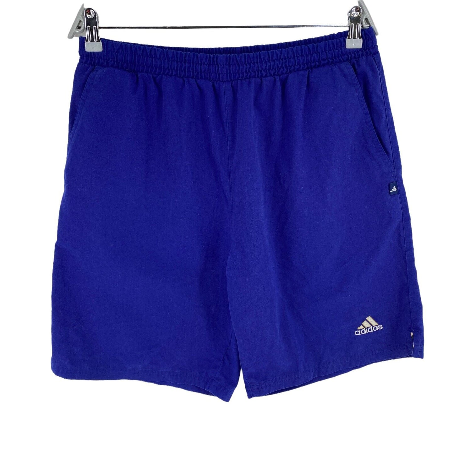 adidas Activewear-Shorts aus Baumwollmischung, Blau, Größe M W29