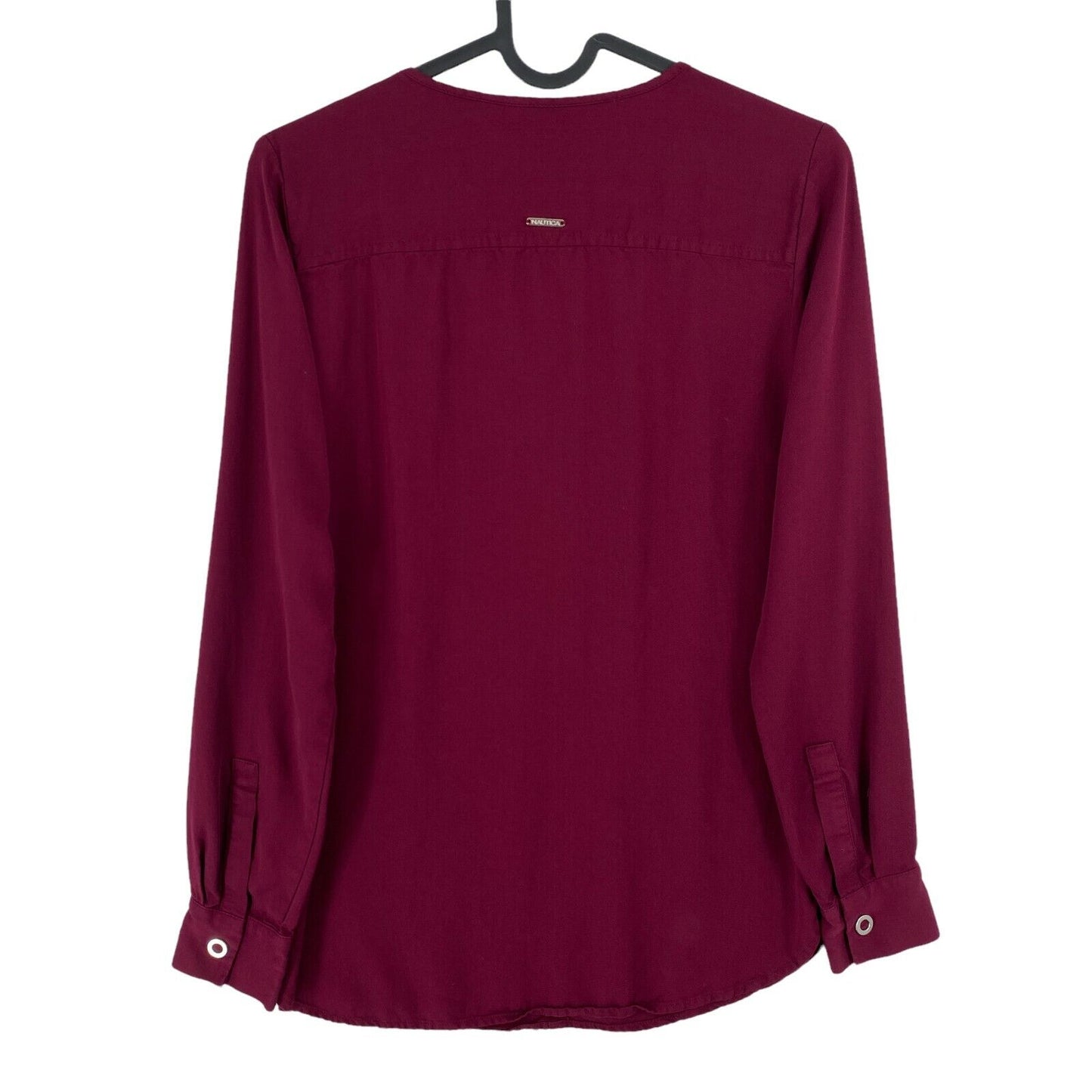 NAUTICA Dark Red Long Sleeves Crew Neck Shirt Blouse Size 2XS XS S