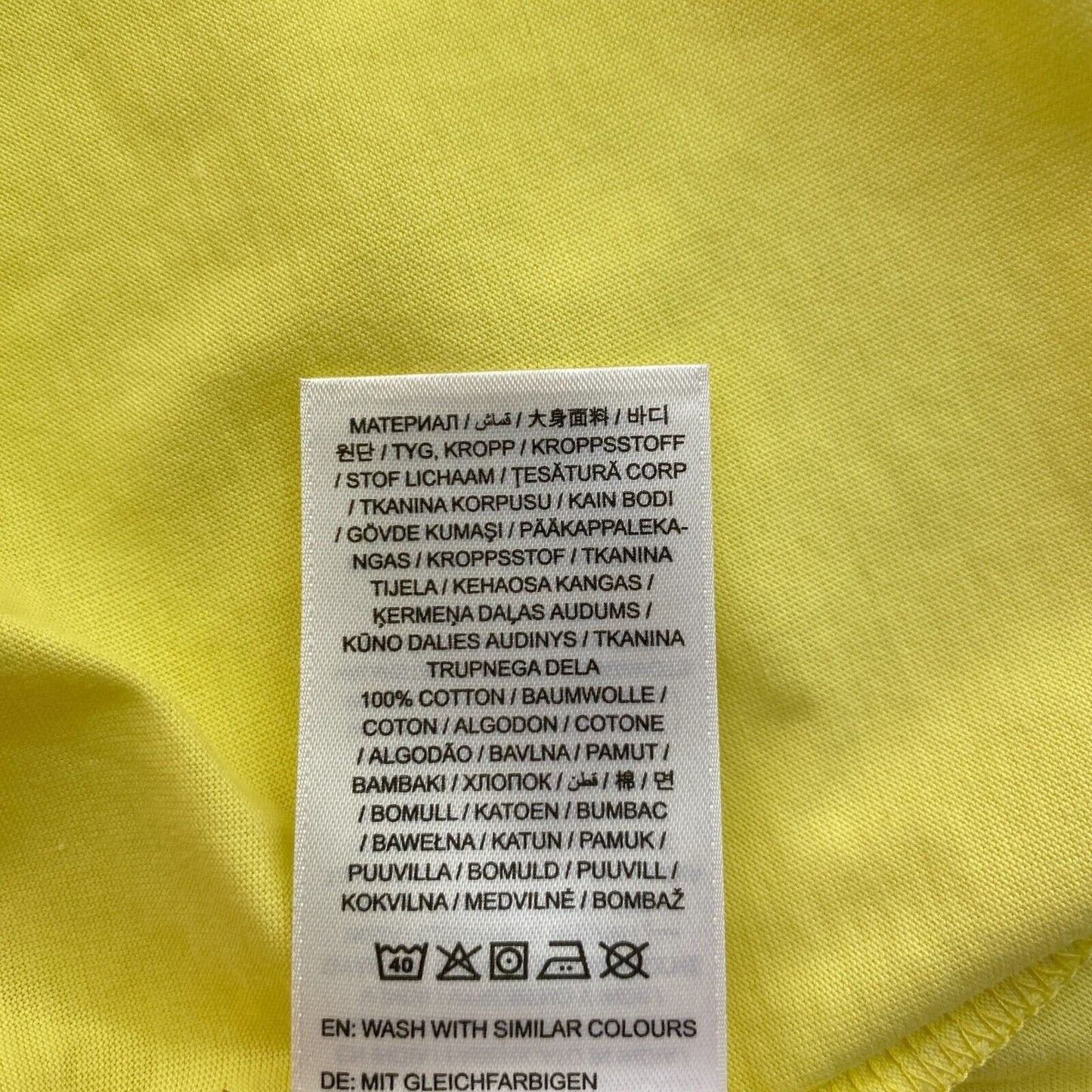 GANT Gelb Original Rundhals T-Shirt Größe L