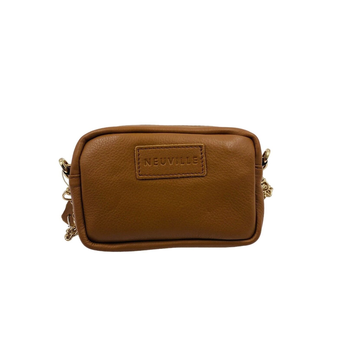 NEUVILLE Brown Leather Clutch Bag