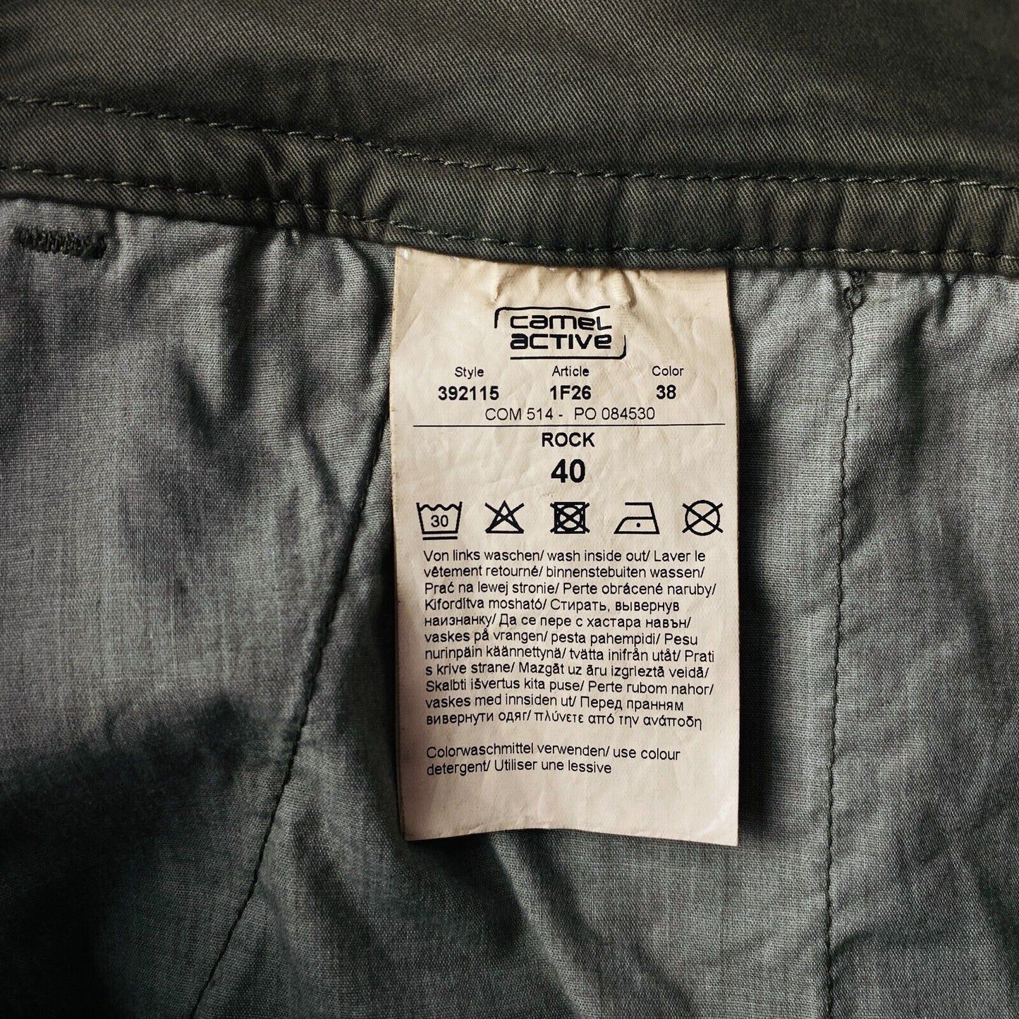 CAMEL ACTIVE Khaki Green Regular Fit Cargo Skirt Size EUR 40 W32