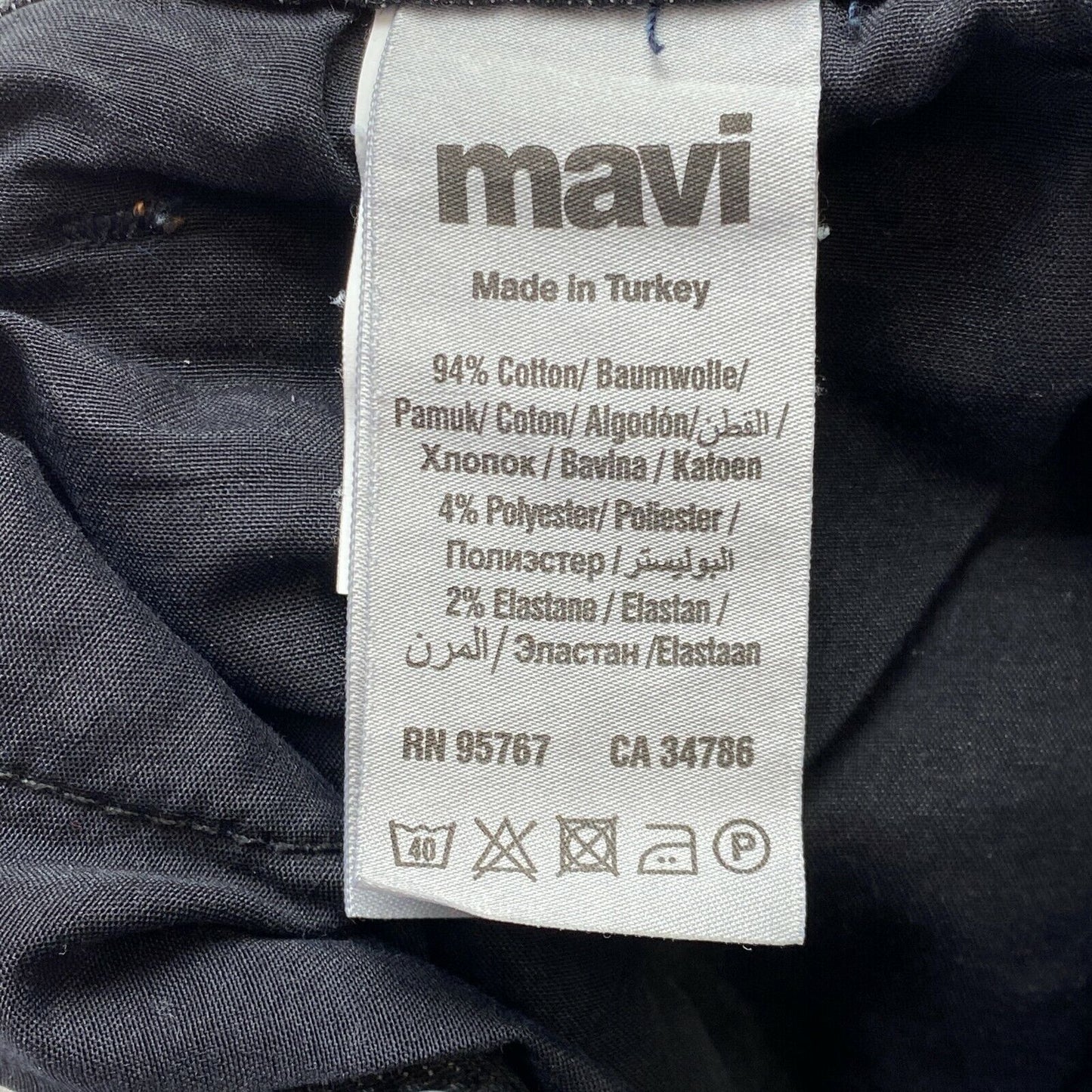 MAVI YVES Women Dark Grey Slim Skinny Fit Jeans Size W30 L34