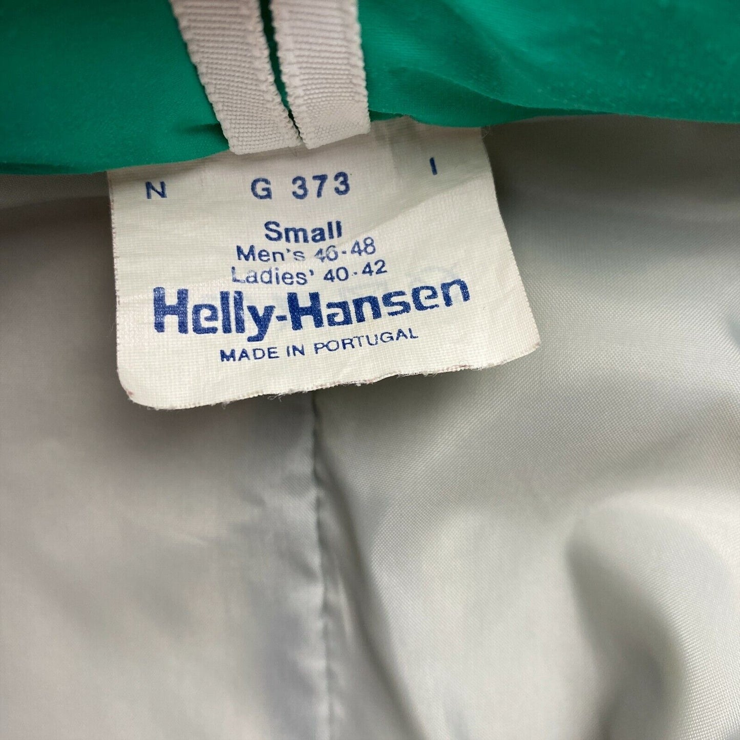 HELLY HANSEN Vintage Green Waterproof Hooded Jacket Coat Size S