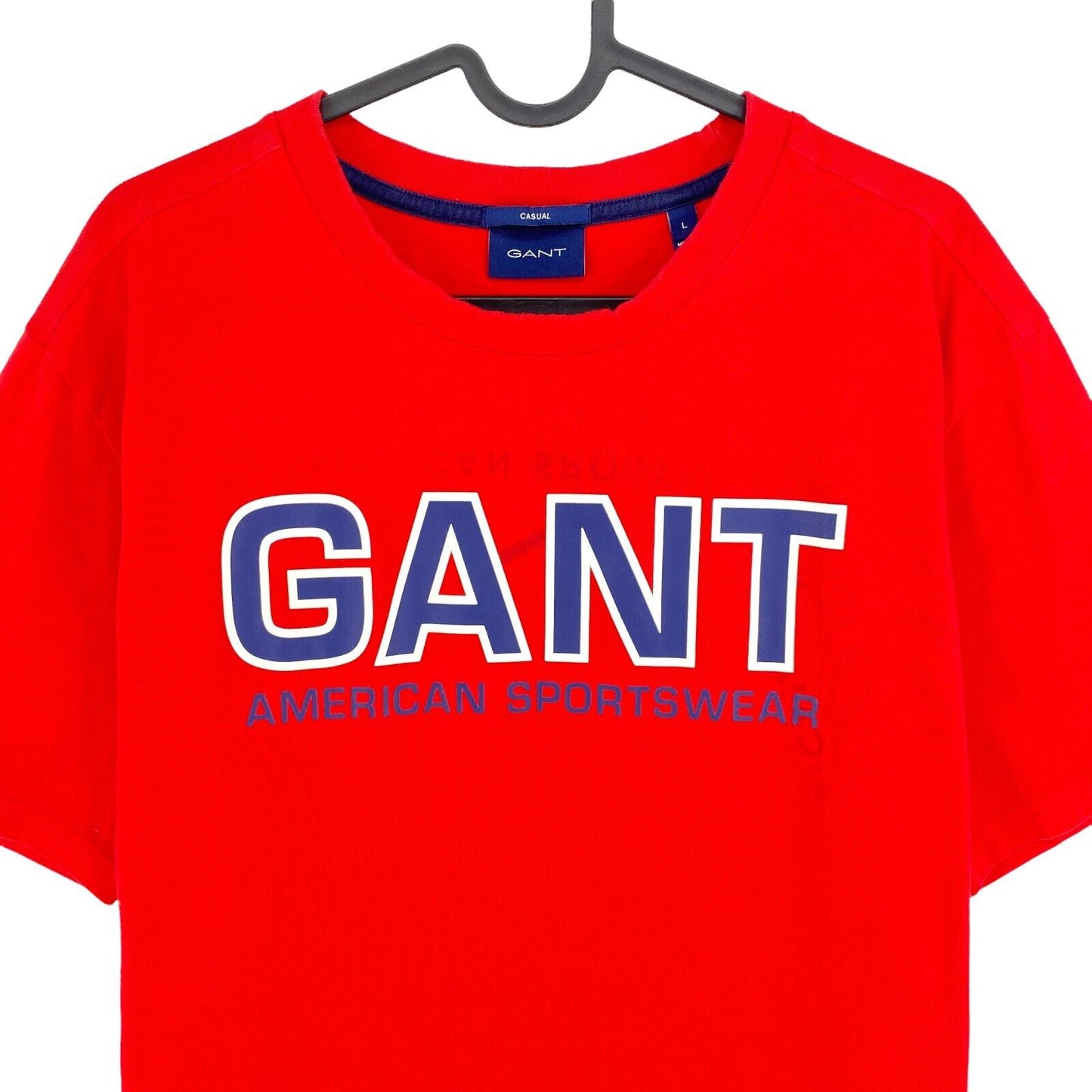 GANT T-Shirt mit Rundhalsausschnitt, lässig, sportlich, Rot, Größe L