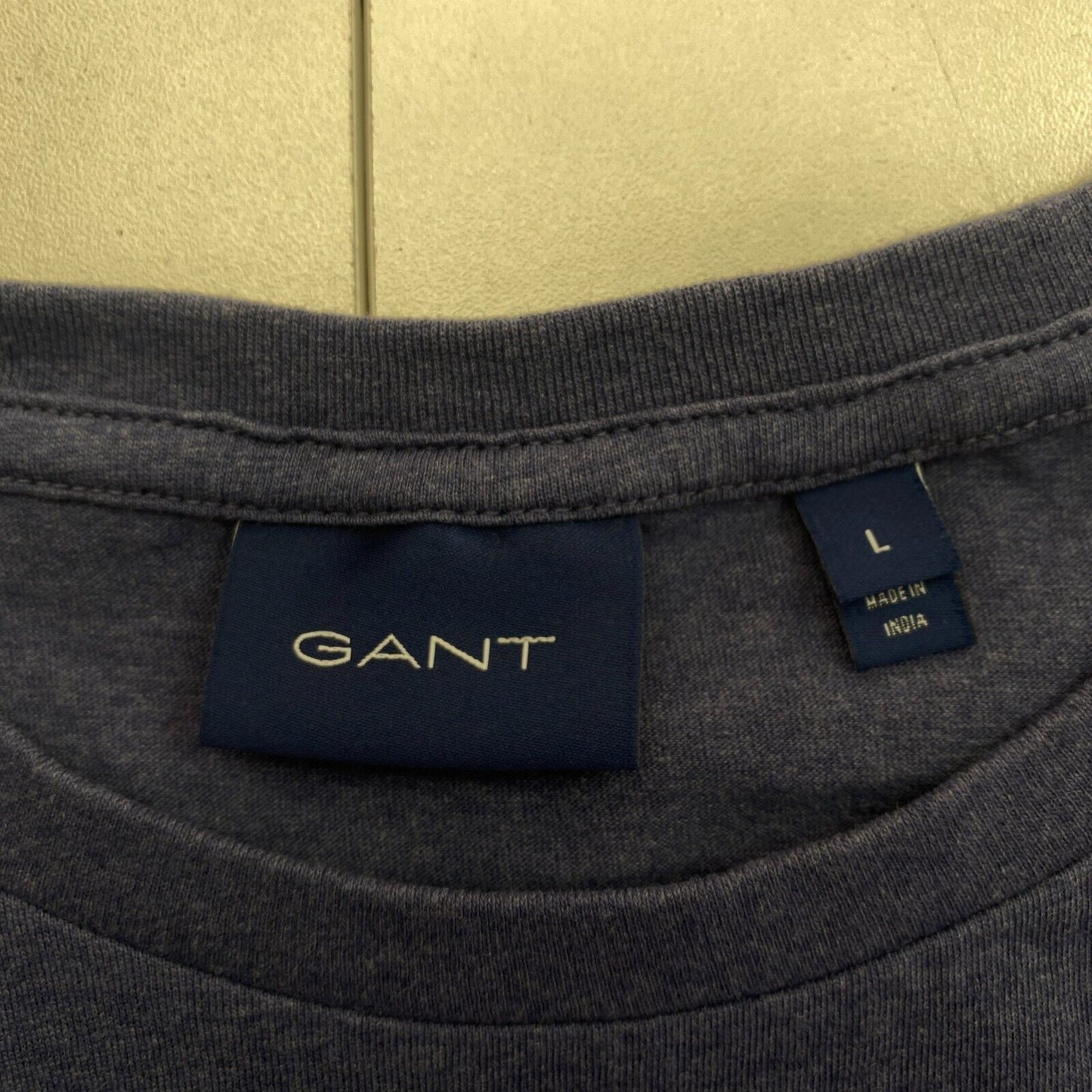 GANT Men Dark Blue Original Crew Neck Short Sleeves T Shirt Size L