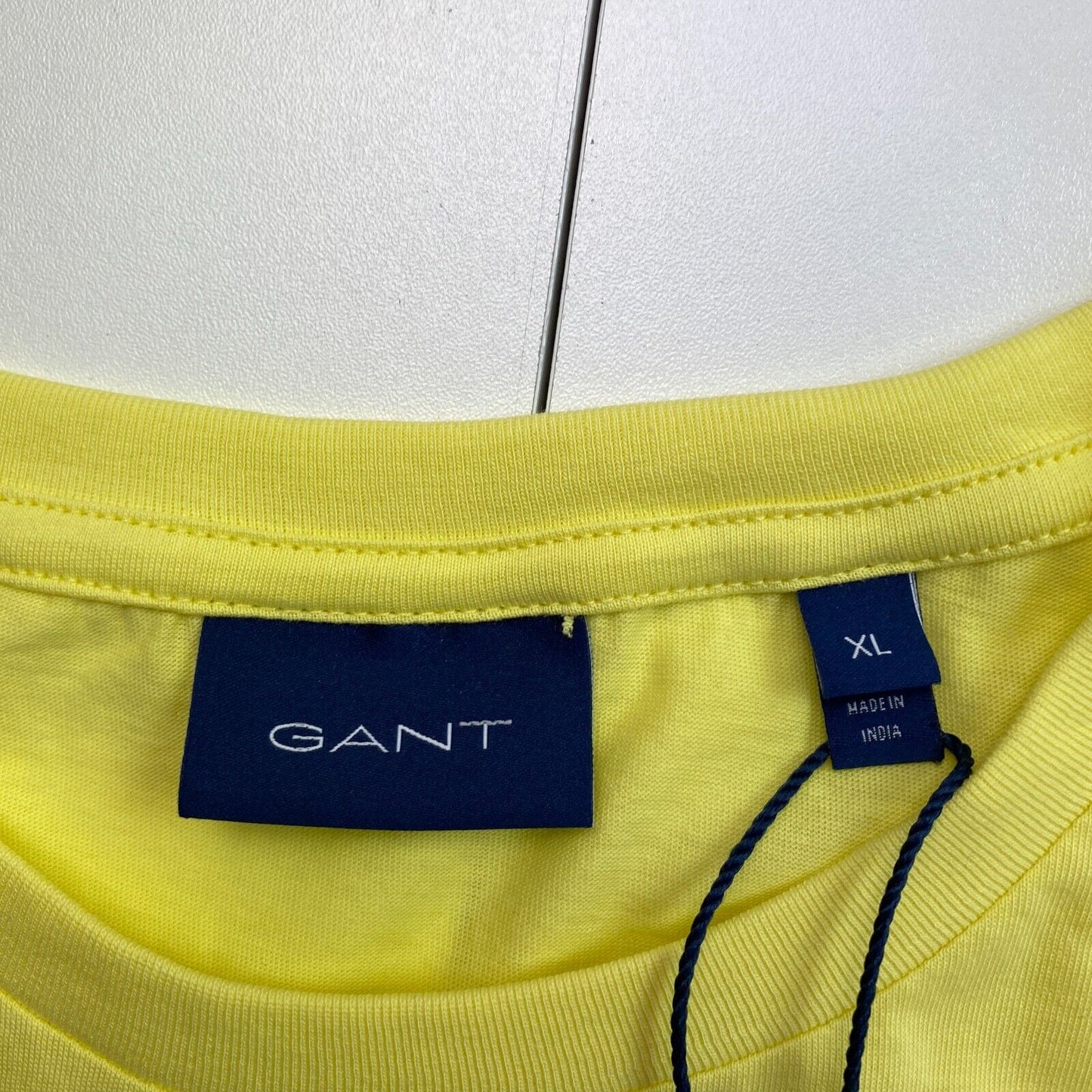 GANT Men Clear Yellow Original Crew Neck Short Sleeves T Shirt Size XL