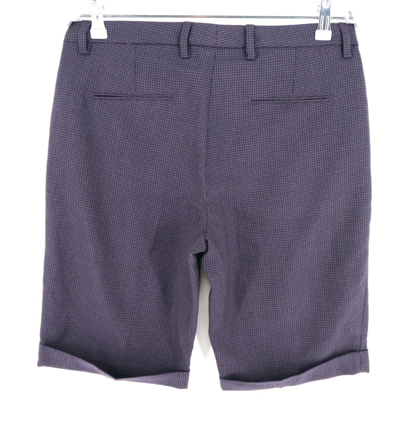 GANT Dark Purple Mini Dogtooth Bermuda Shorts Size EU 38 UK 12 US 8