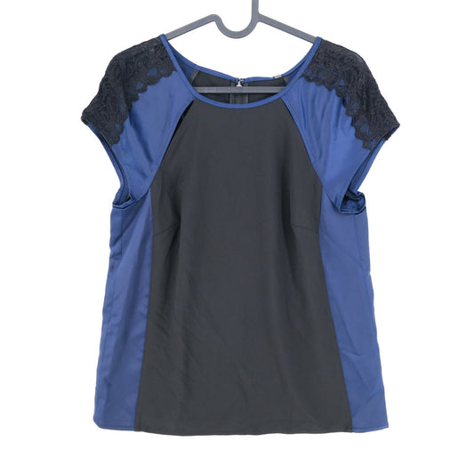 NAF NAF Top Bluse mit Rundhalsausschnitt, schwarz, Größe 38