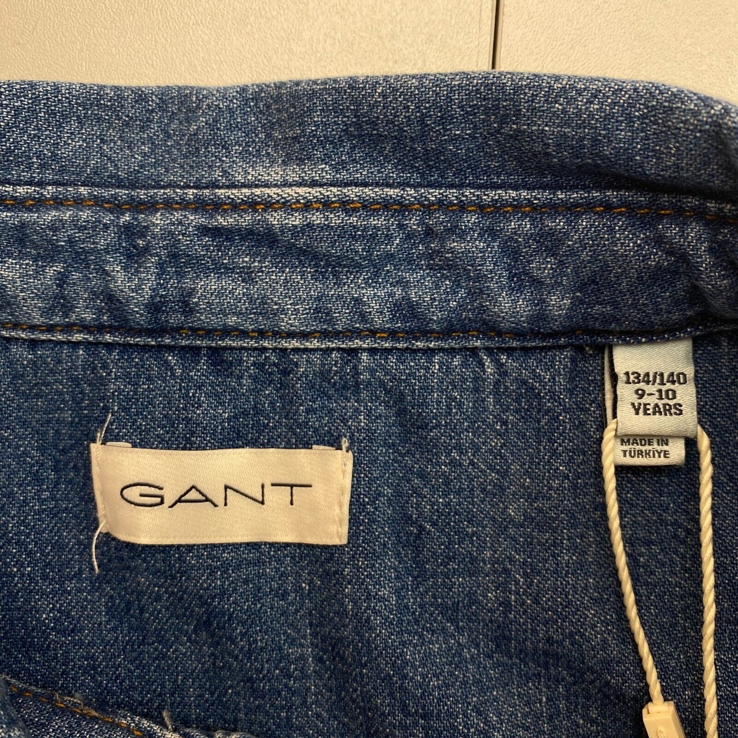 GANT Boys Blue Relaxed Long Sleeves Denim Shirt Size 9-10 Years 134/140 cm