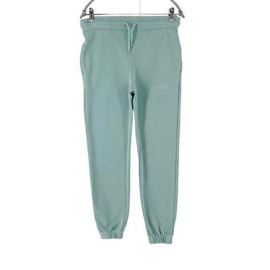 GANT Women Light Blue Regular Fit Cuffed Sweatpants Trousers Size S