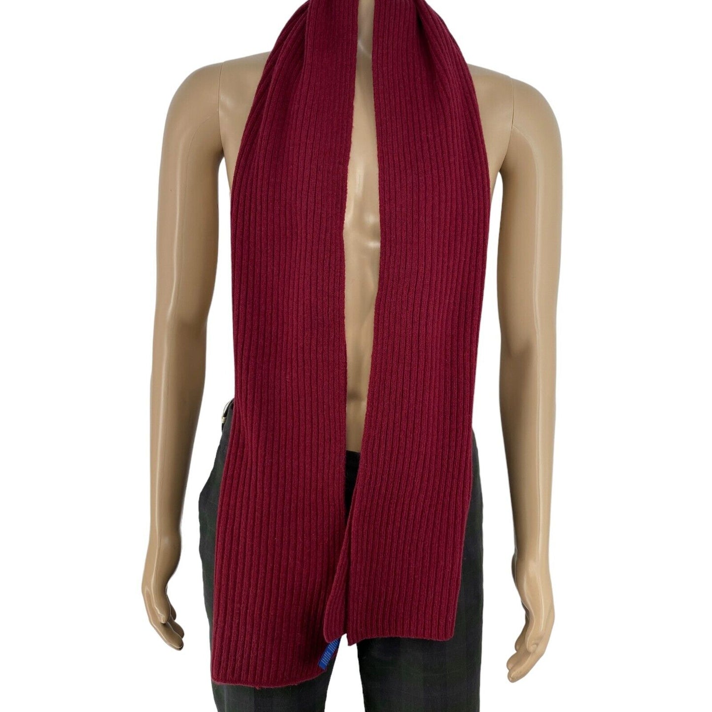 GANT Écharpe en tricot de laine rouge pour hommes taille unique