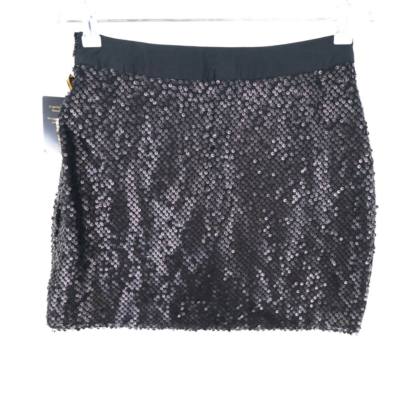 RRP €111 DEREON Black Sequin Short Skirt Size S M