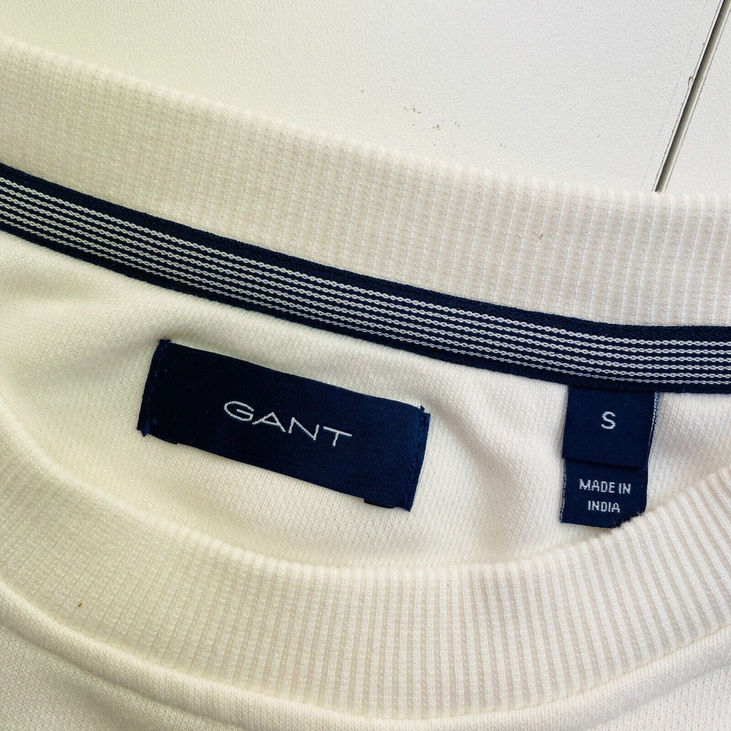 GANT Pull à col rond blanc Lock Up Taille S