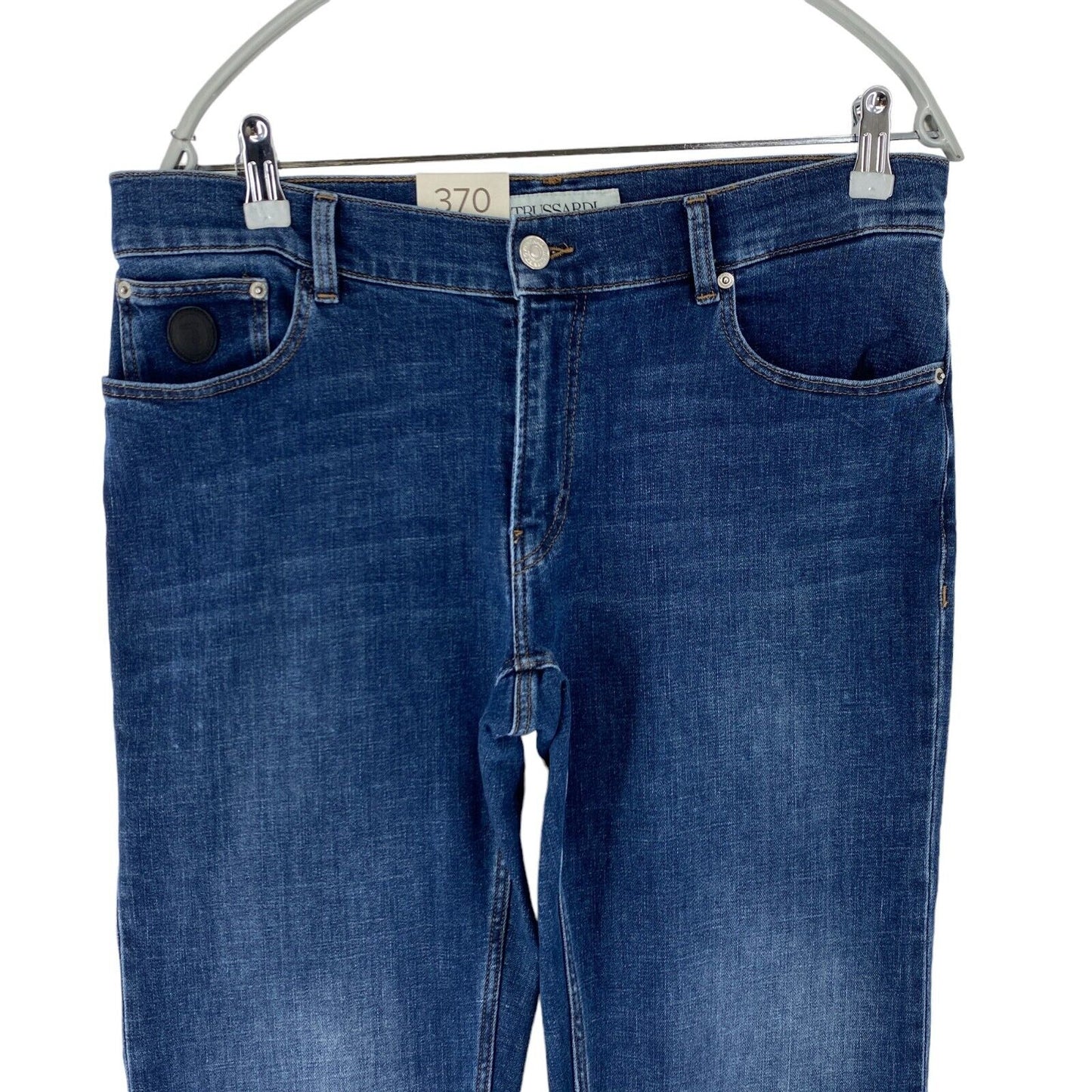 TRUSSARDI 370 CLOSE Blue Slim Tapered Fit Jeans EUR 48 W32 L34