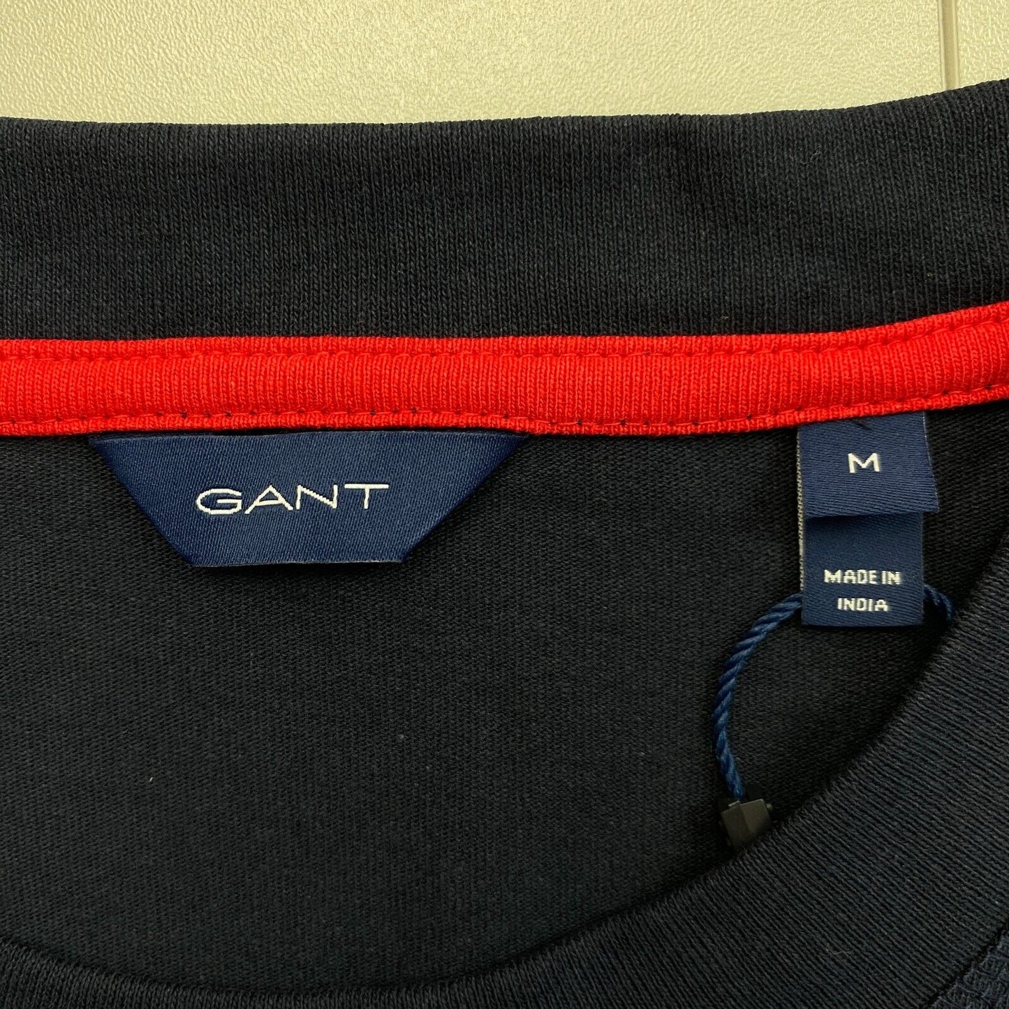 GANT Bleu Marine Rétro Logo Manches Courtes T Shirt Robe Taille M