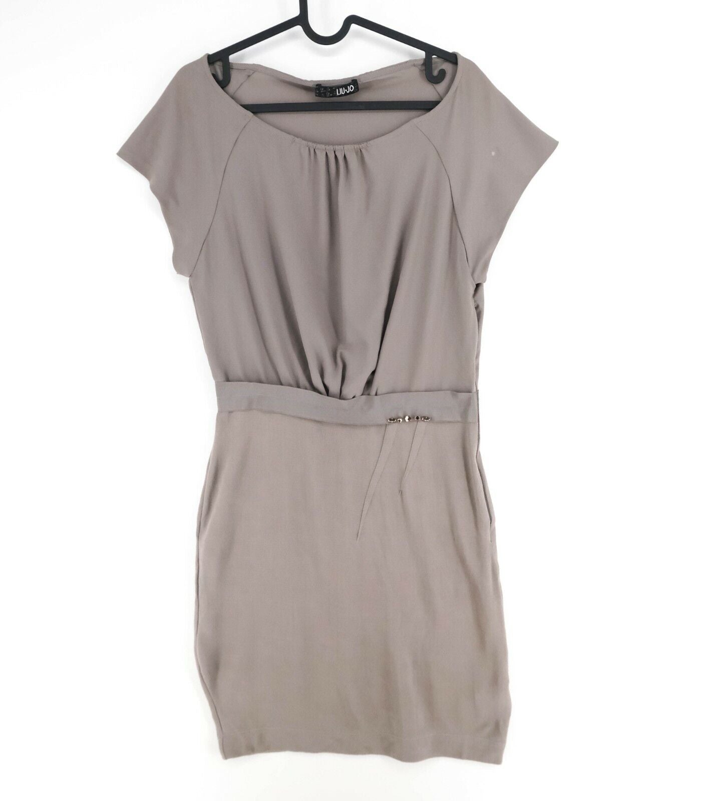 LIU JO Grey Crew Neck Sheath Dress Size 42