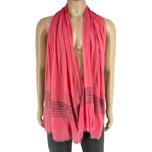 Nice Things By Paloma S. Pink Non Sense Eyes Printed Scarf Shawl