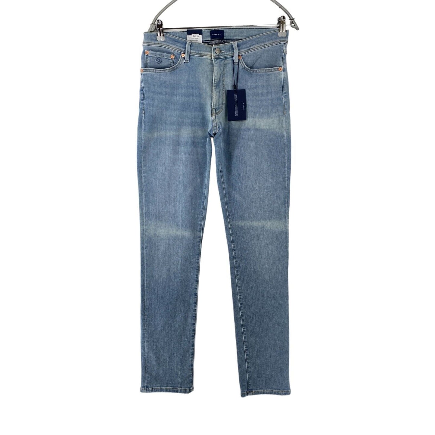 GANT MAXEN Herren Jeans mit Stretch, niedrige Taille, extra schmale Passform, Blau, W32 L32