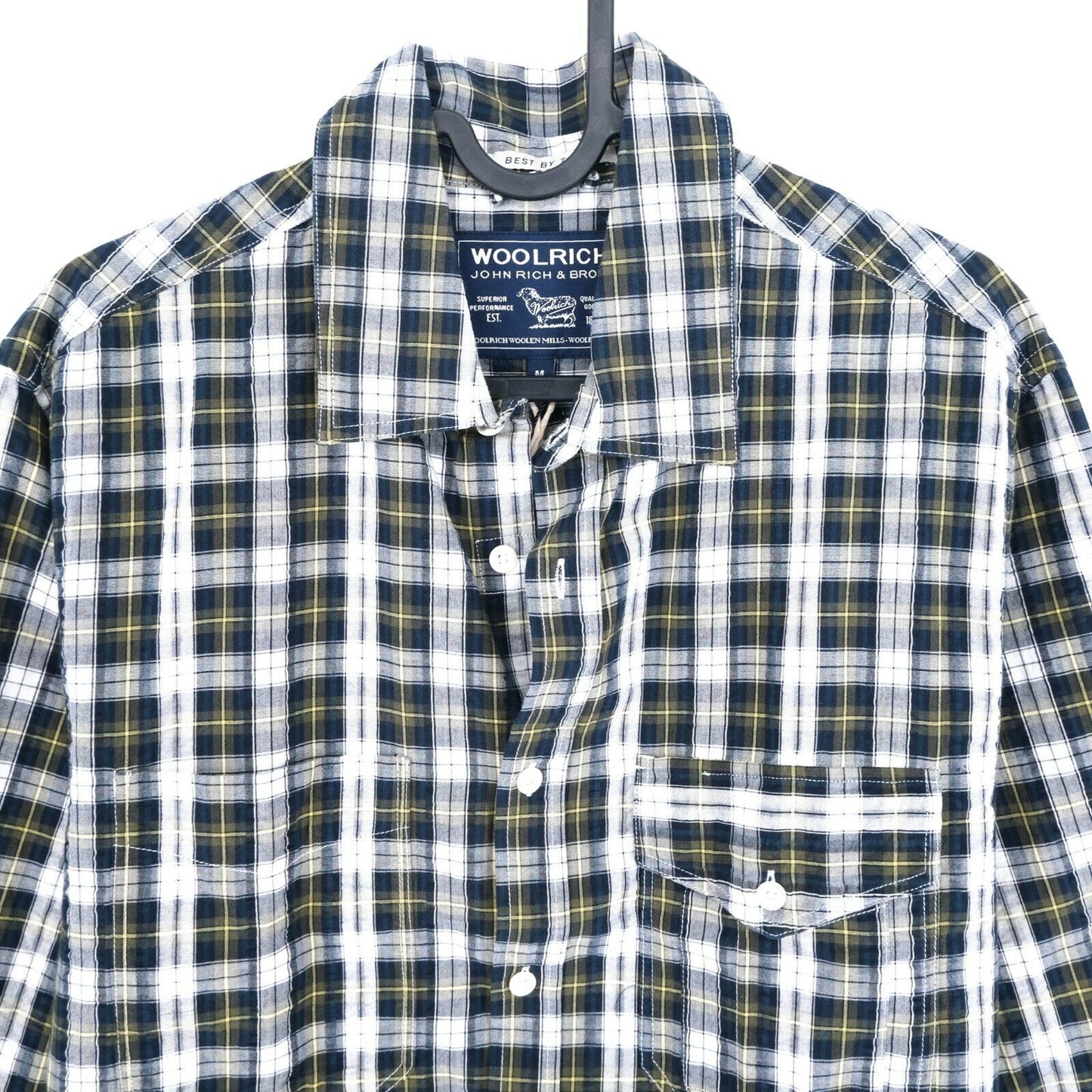 WOOLRICH Grünes Madras Field Shirt Größe M