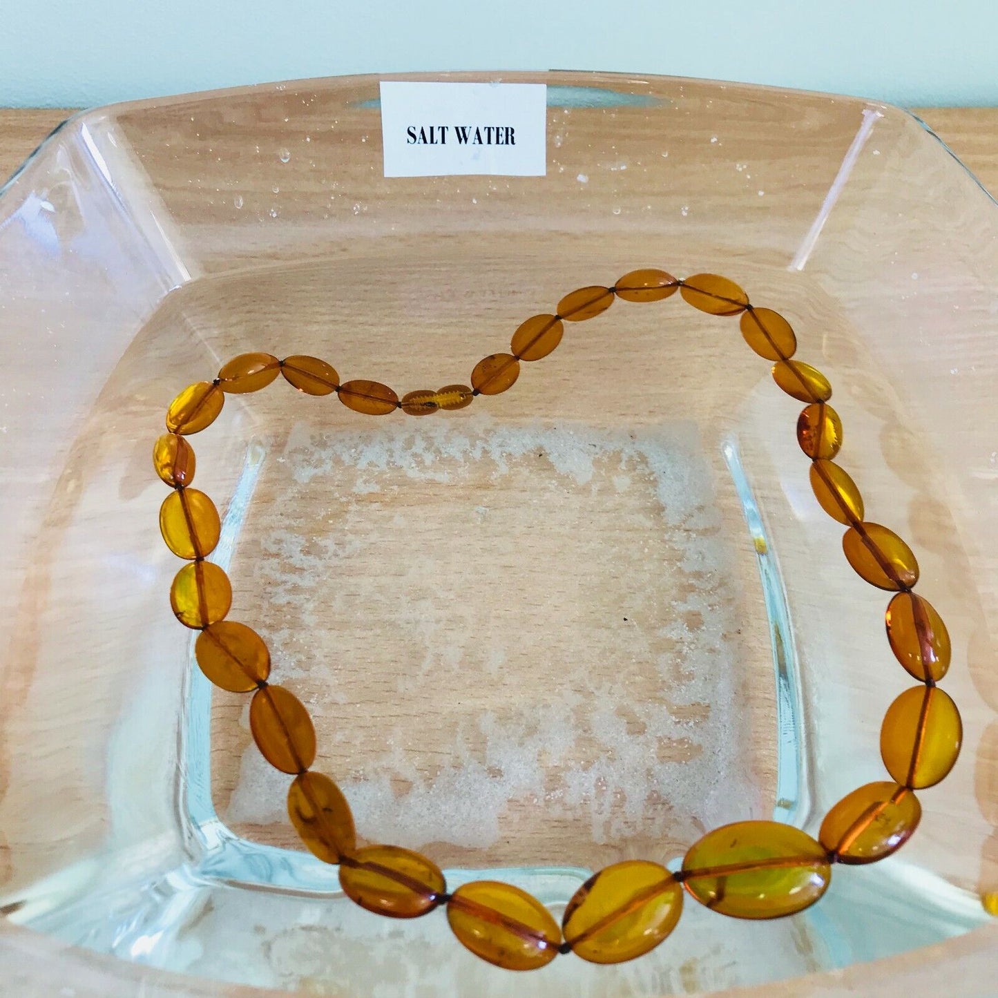 Honey Colour Transparent Natural Polished Baltic Amber Necklace