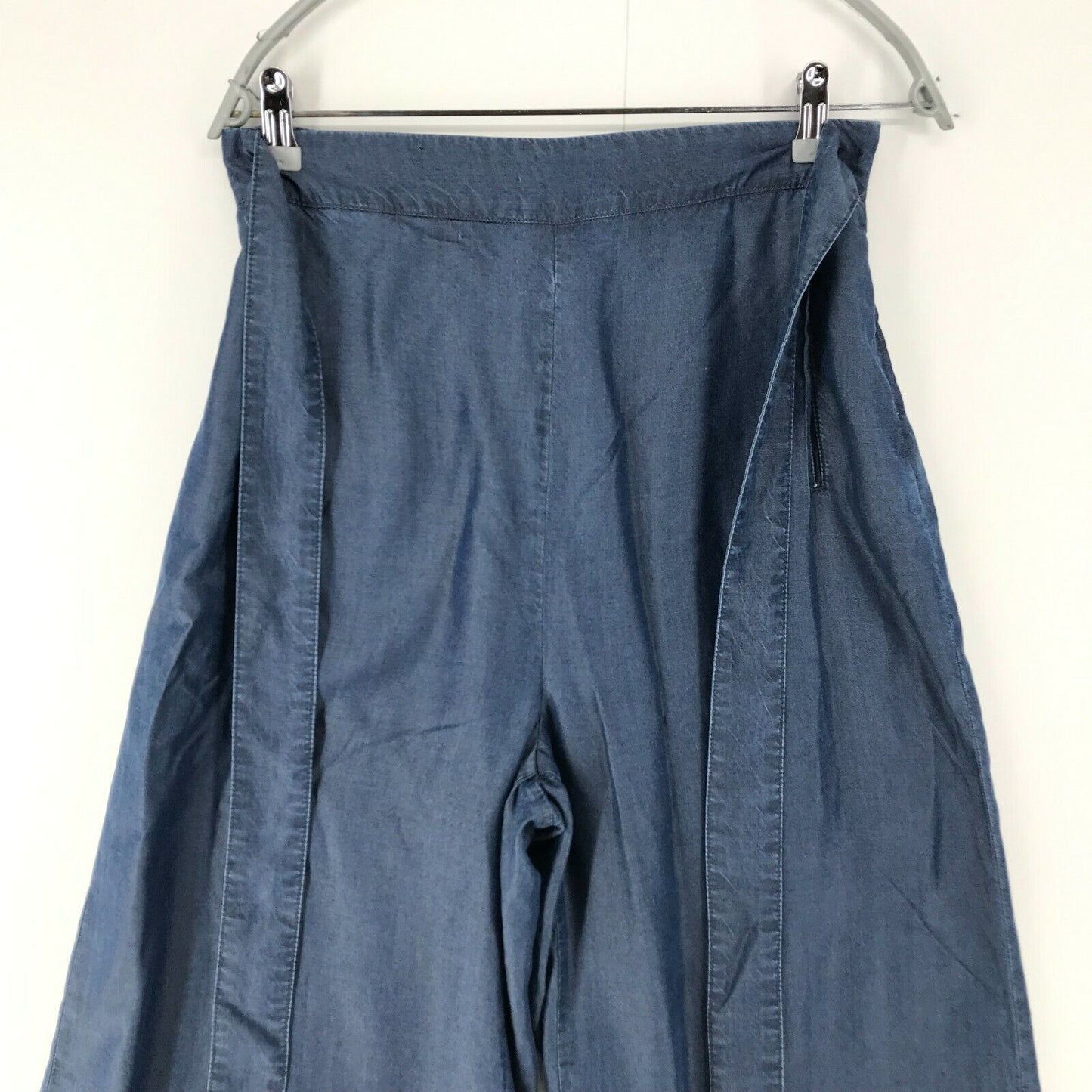 Tommy Hilfiger Women Blue Loose Wide Leg Fit Trousers Size EUR 36 UK 8 US 4 W29