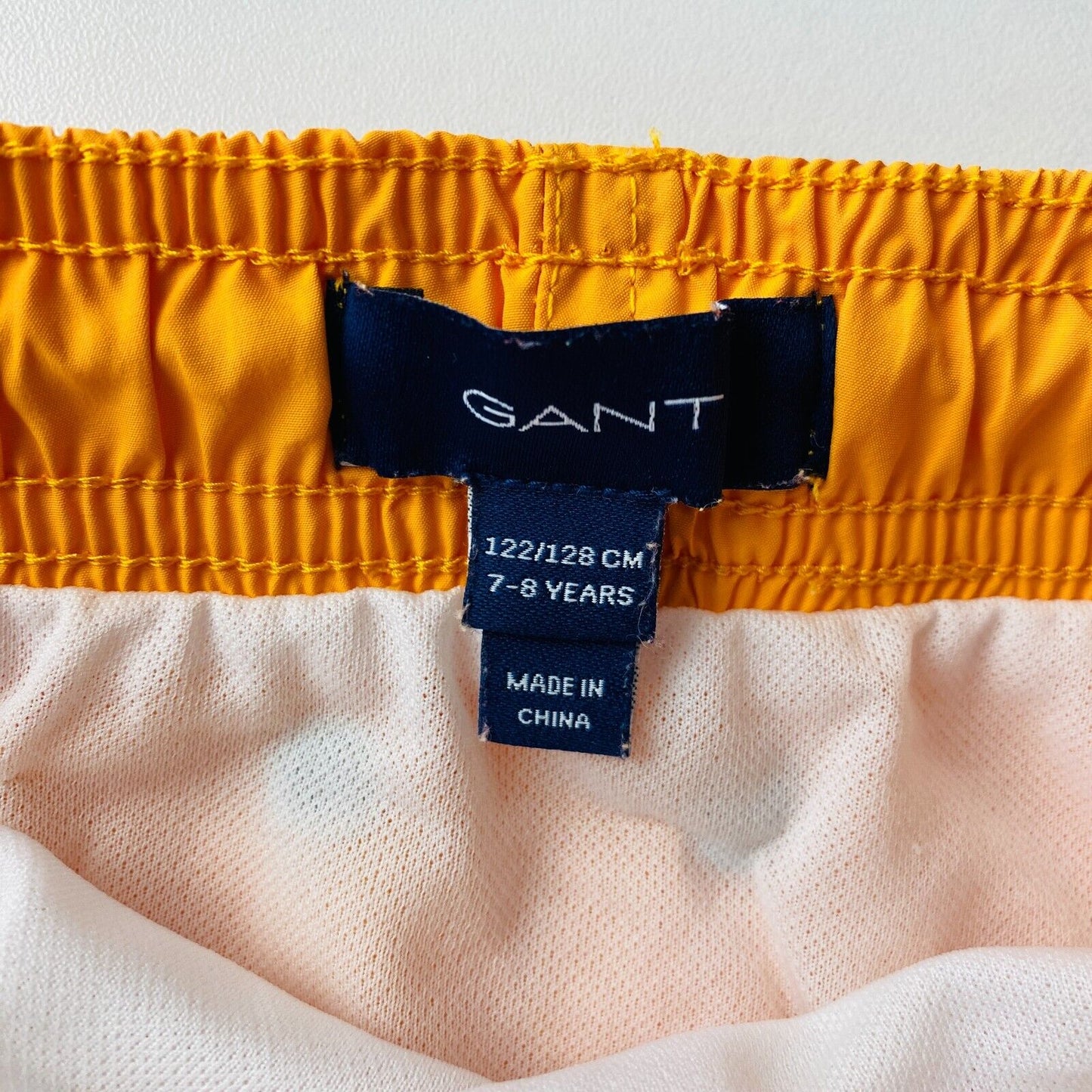 GANT Boys Yellow Regular Fit Beachwear Swimming Shorts 122 / 128 cm. 7 - 8 Years