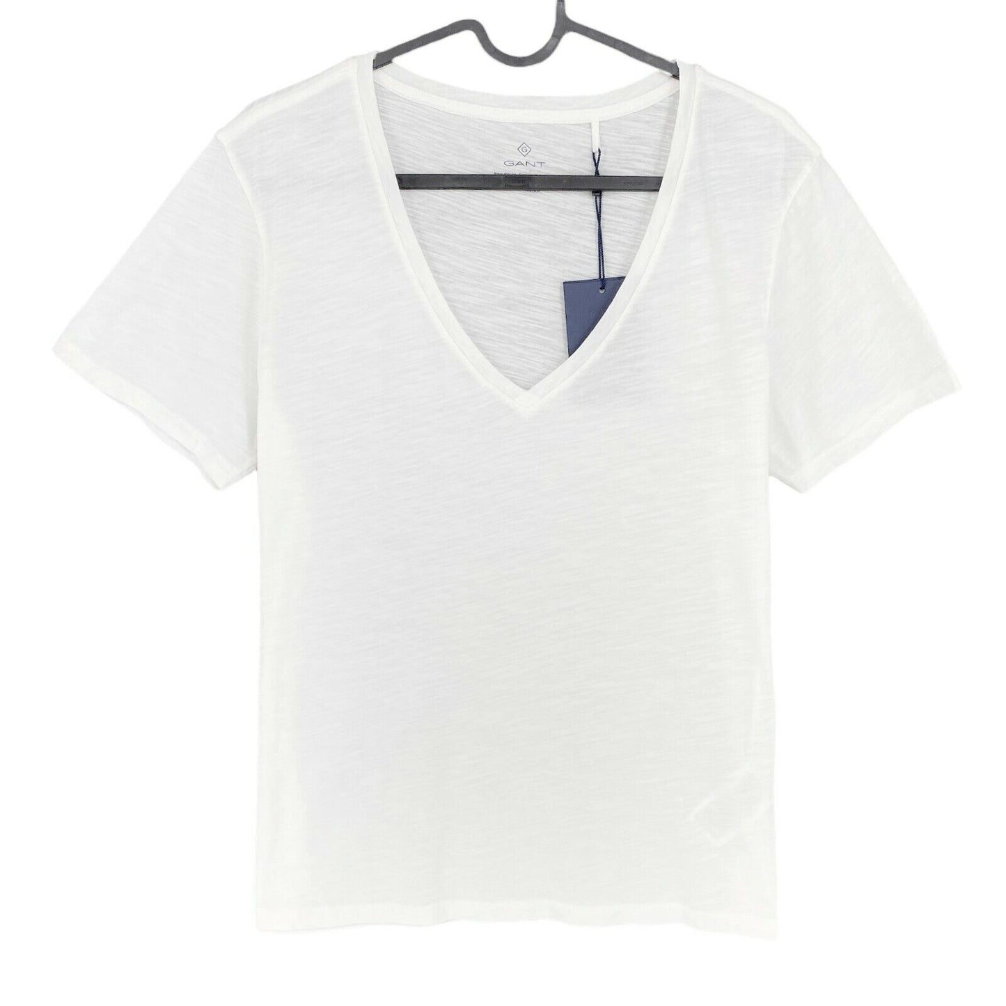 GANT T-shirt à col en V délavé blanc taille XL