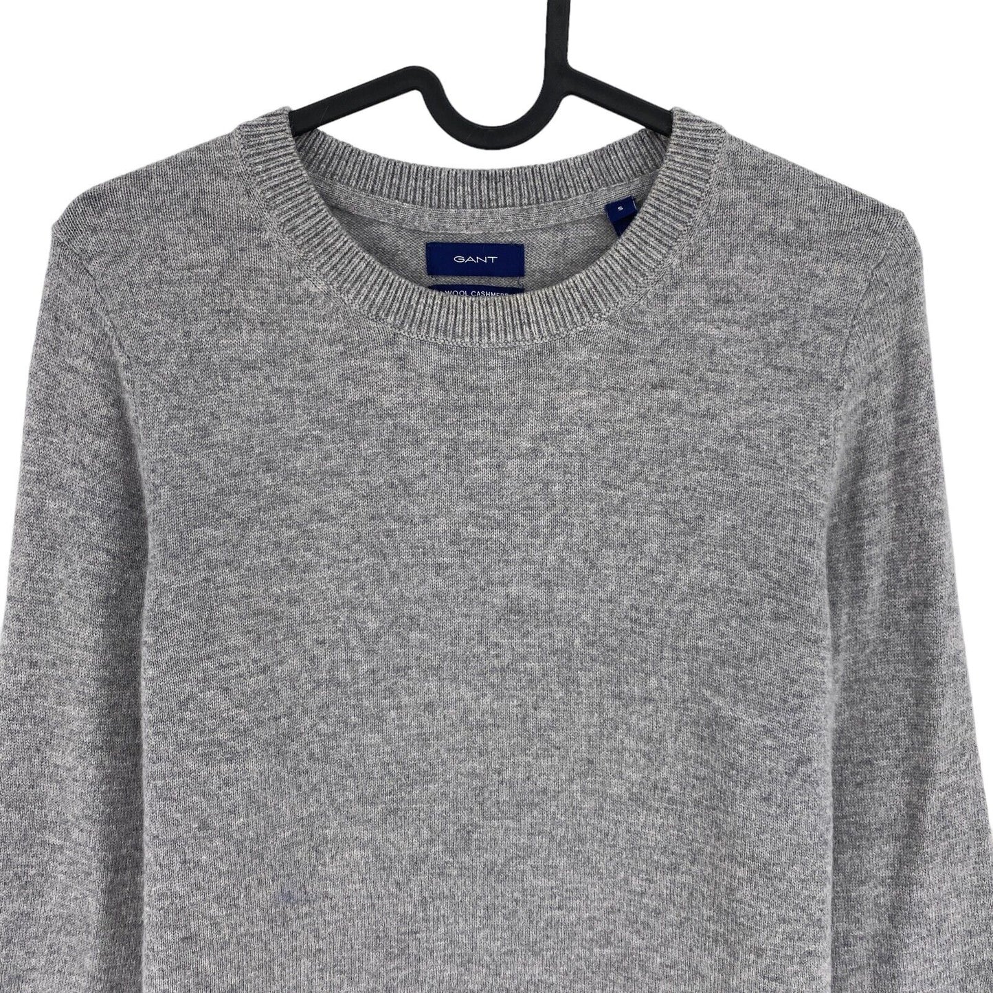 GANT Grey Wool Cashmere Crew Neck Jumper Sweater Size S