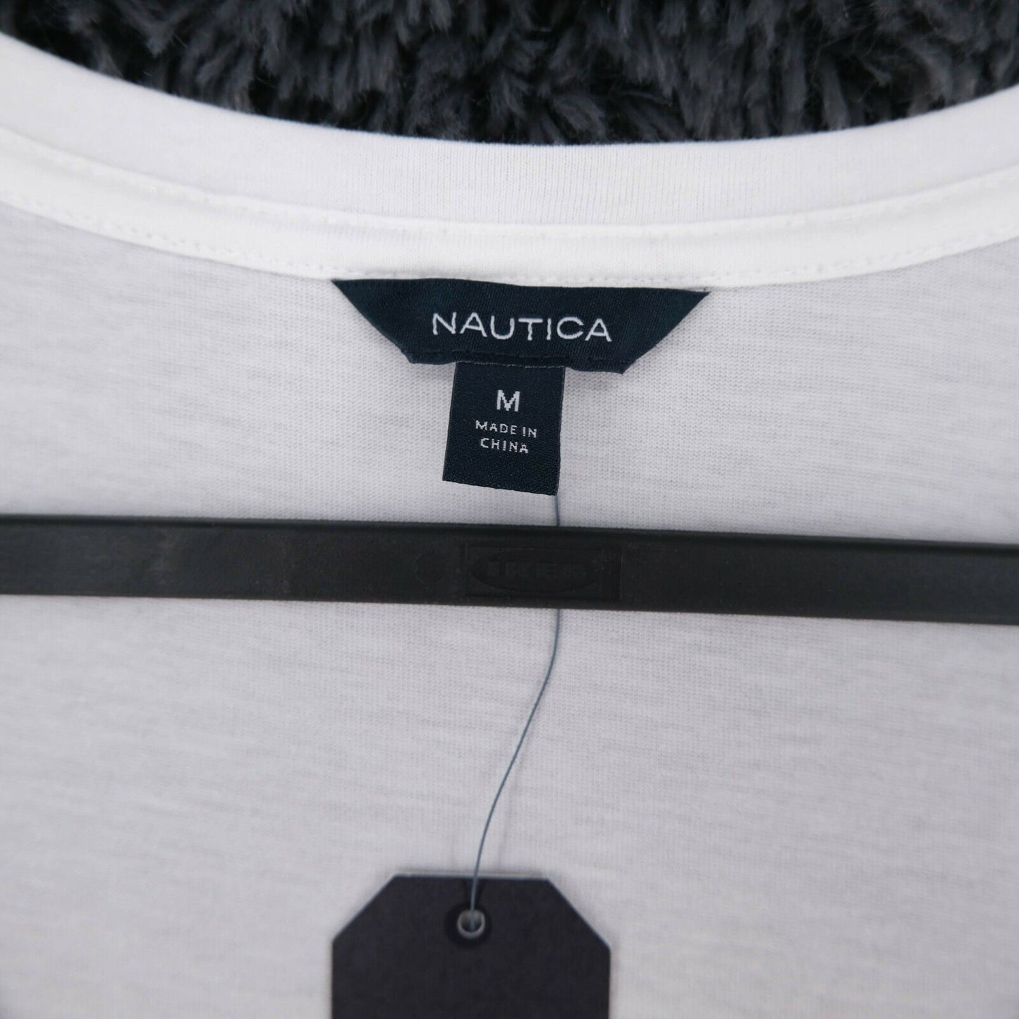 NAUTICA White Scoop Neck T Shirt Top Size M