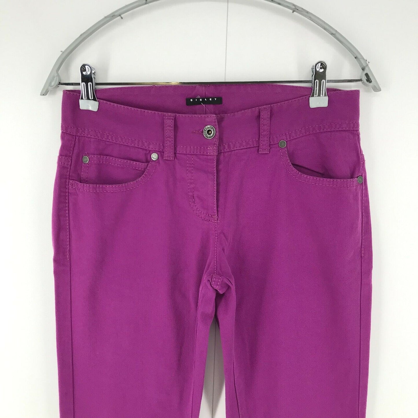 SISLEY Women Purple Regular Straight Fit Jeans Size 38 W28