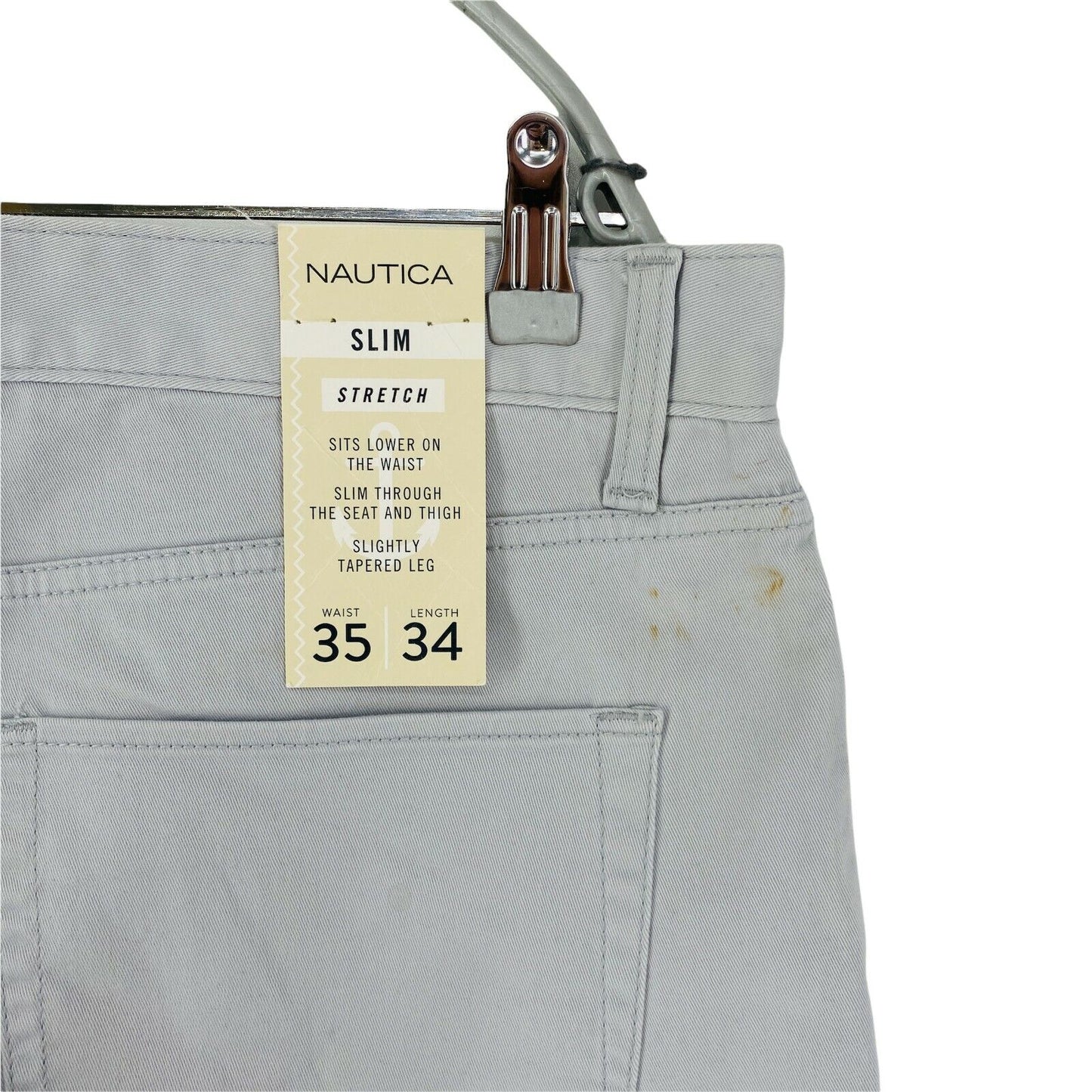 NAUTICA Grey Stretch Slim Tapered Fit Jeans Size W35 L34