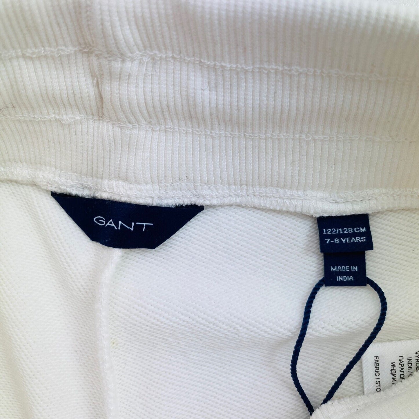 GANT Boys White Colour Sweat Pants Trousers Size 7-8 Years 122/128 cm