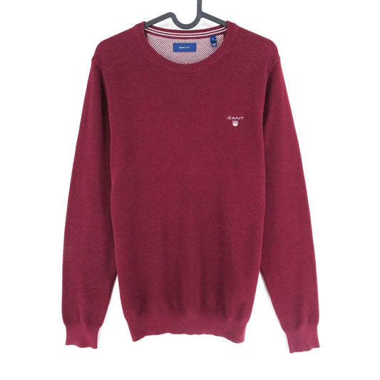 GANT Rouge Original Crew Neck Jumper Pull Taille S