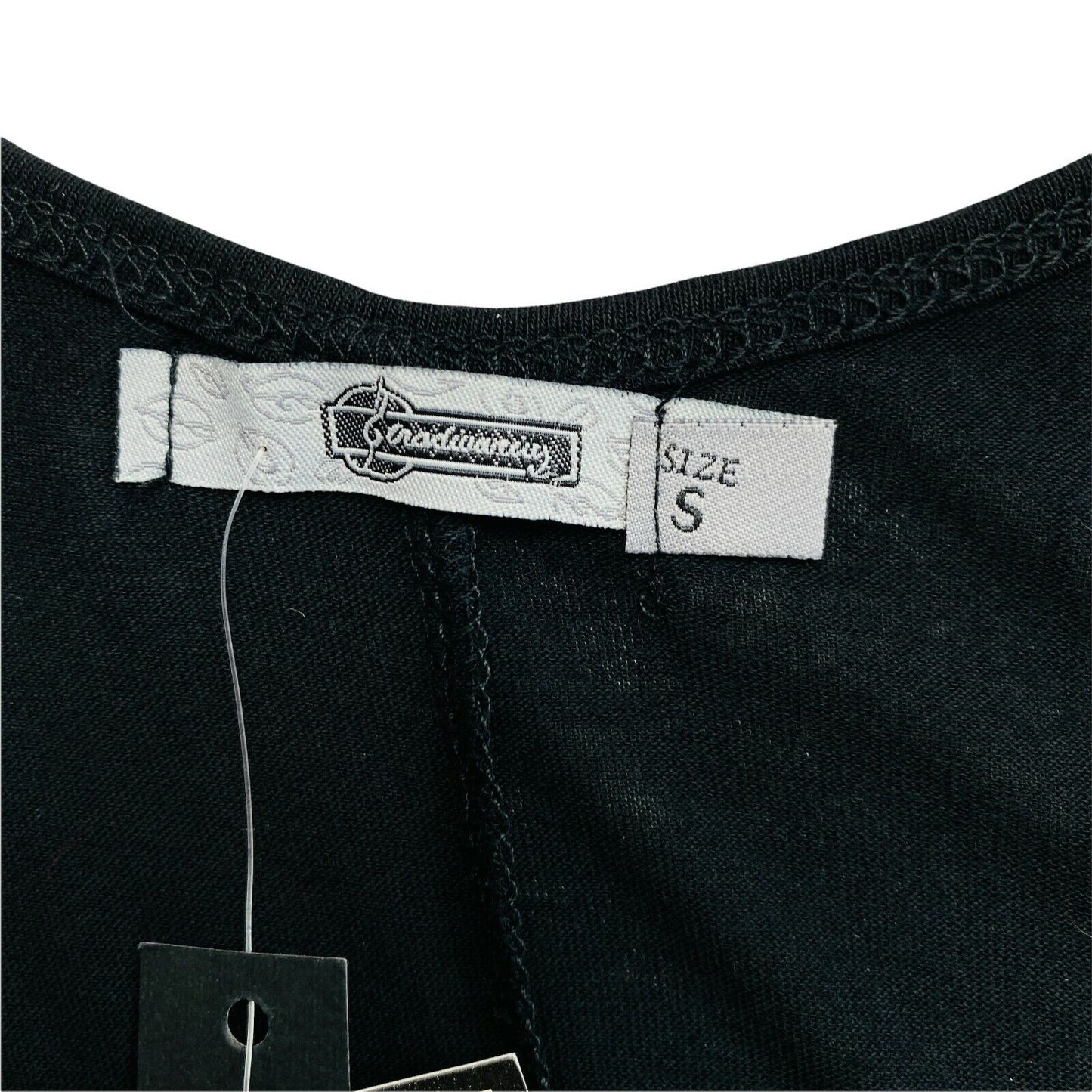 STRADIVARIUS – Tanktop mit Rundhalsausschnitt, Schwarz, Größe S