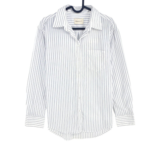 GANT White Relaxed Striped Poplin Shirt Size EU 34 UK 6 US 4