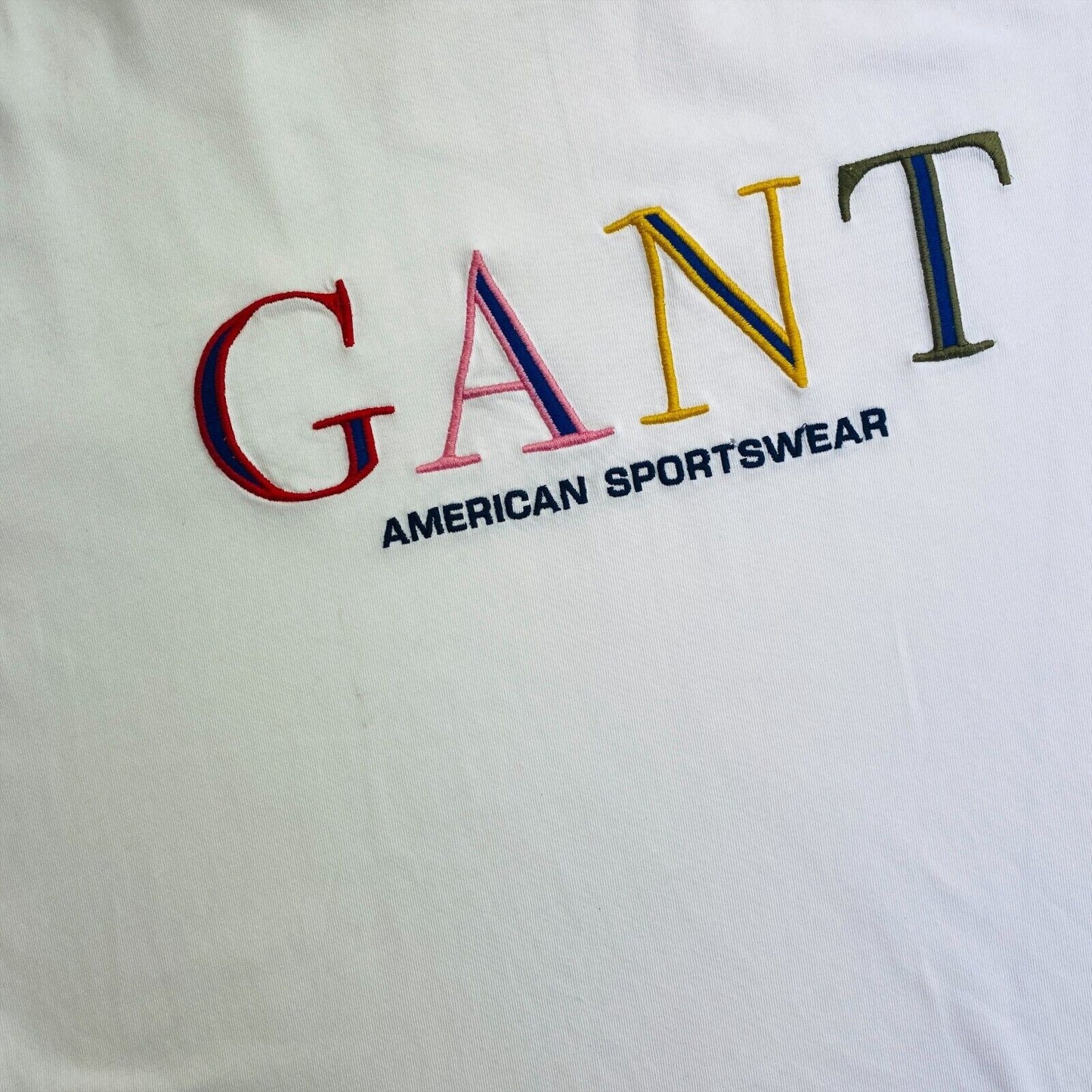 GANT White Sports Crew Neck T Shirt Size M