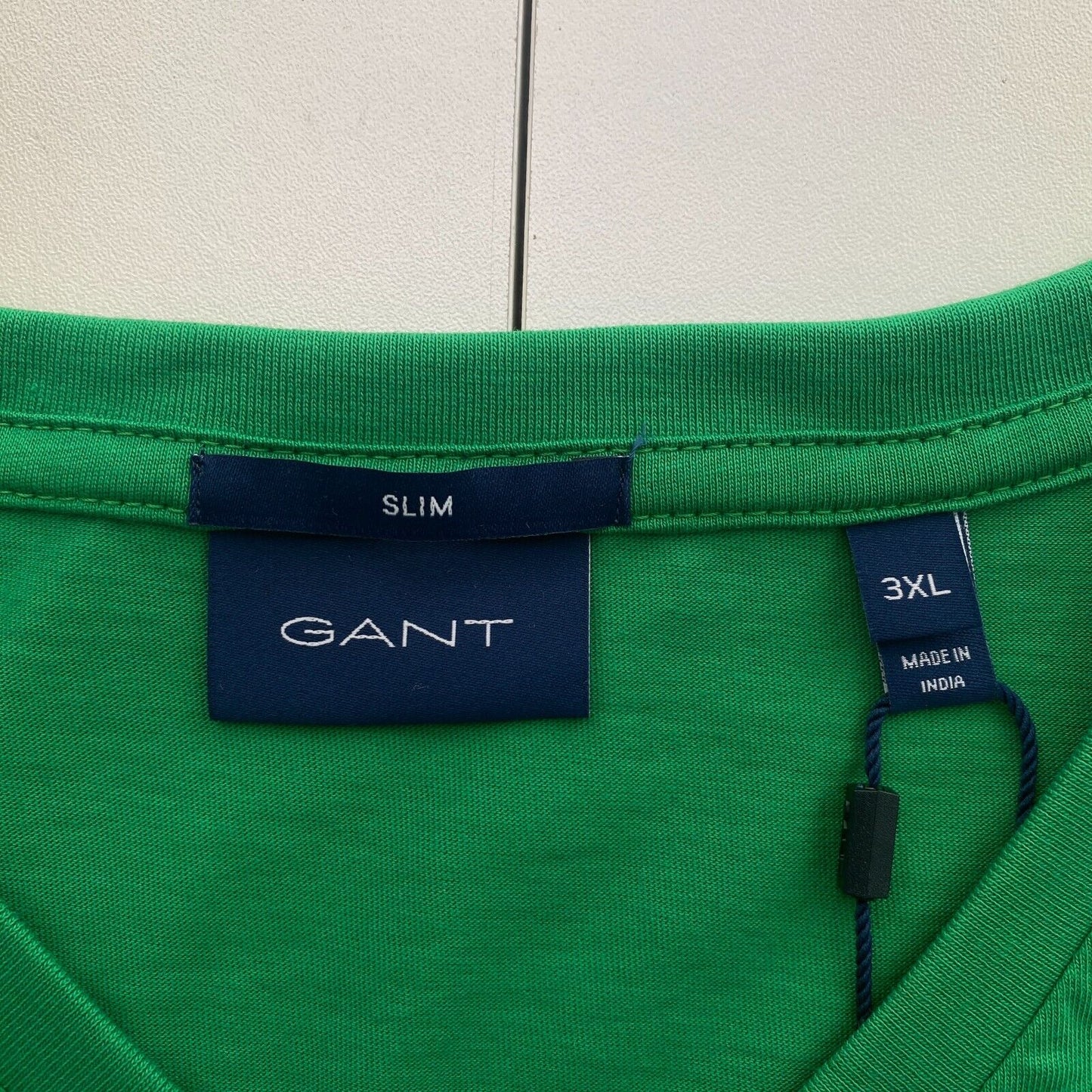 GANT Men Dark Green Original Slim Fit V Neck Short Sleeves T Shirt Size 3XL XXXL