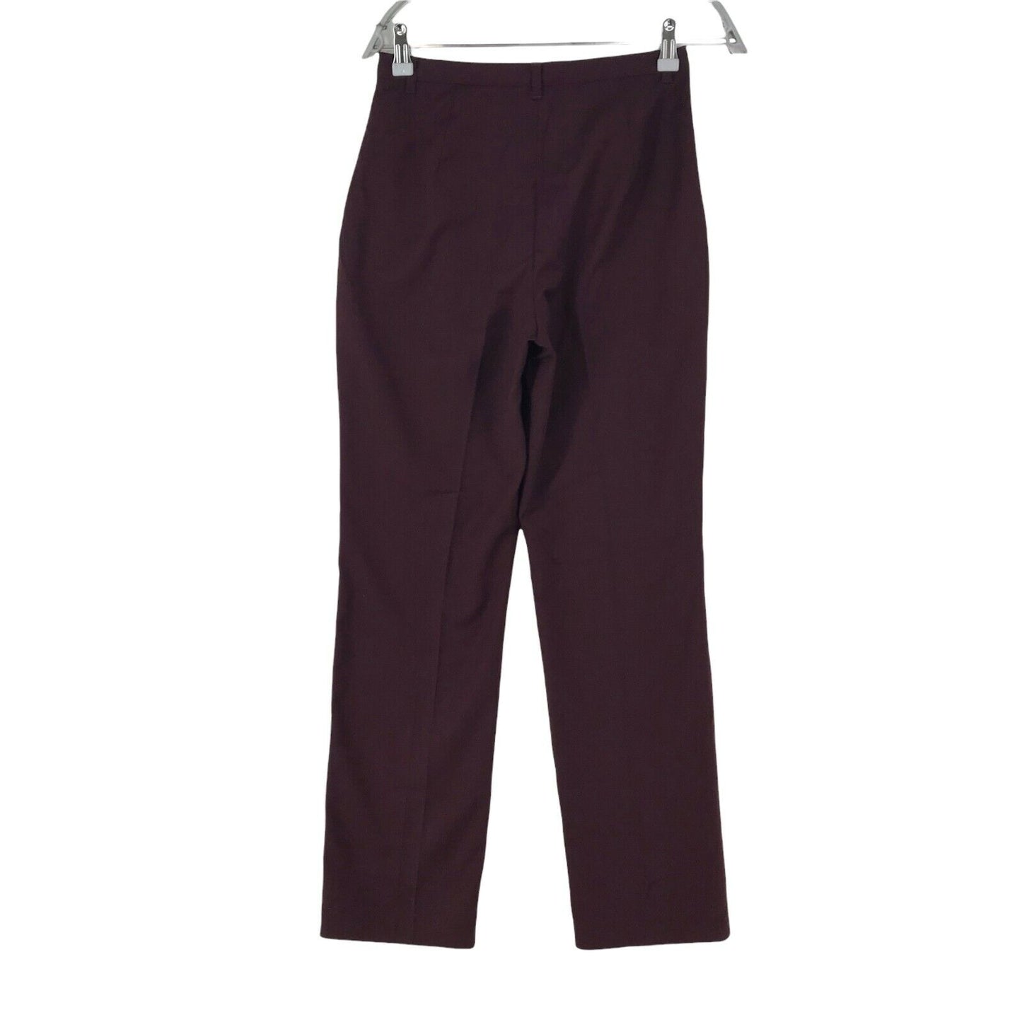 UNITED COLORS OF BENETTON Women Dark Red Regular Fit Wool Blend Pants EUR 42 W26