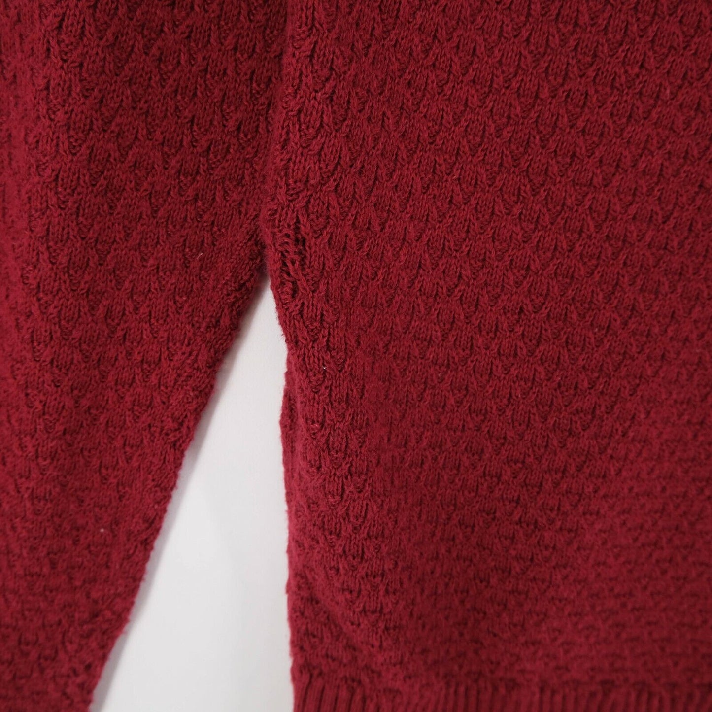 GANT Dark Red Crew Neck Cotton Blend Jumper Sweater Size S