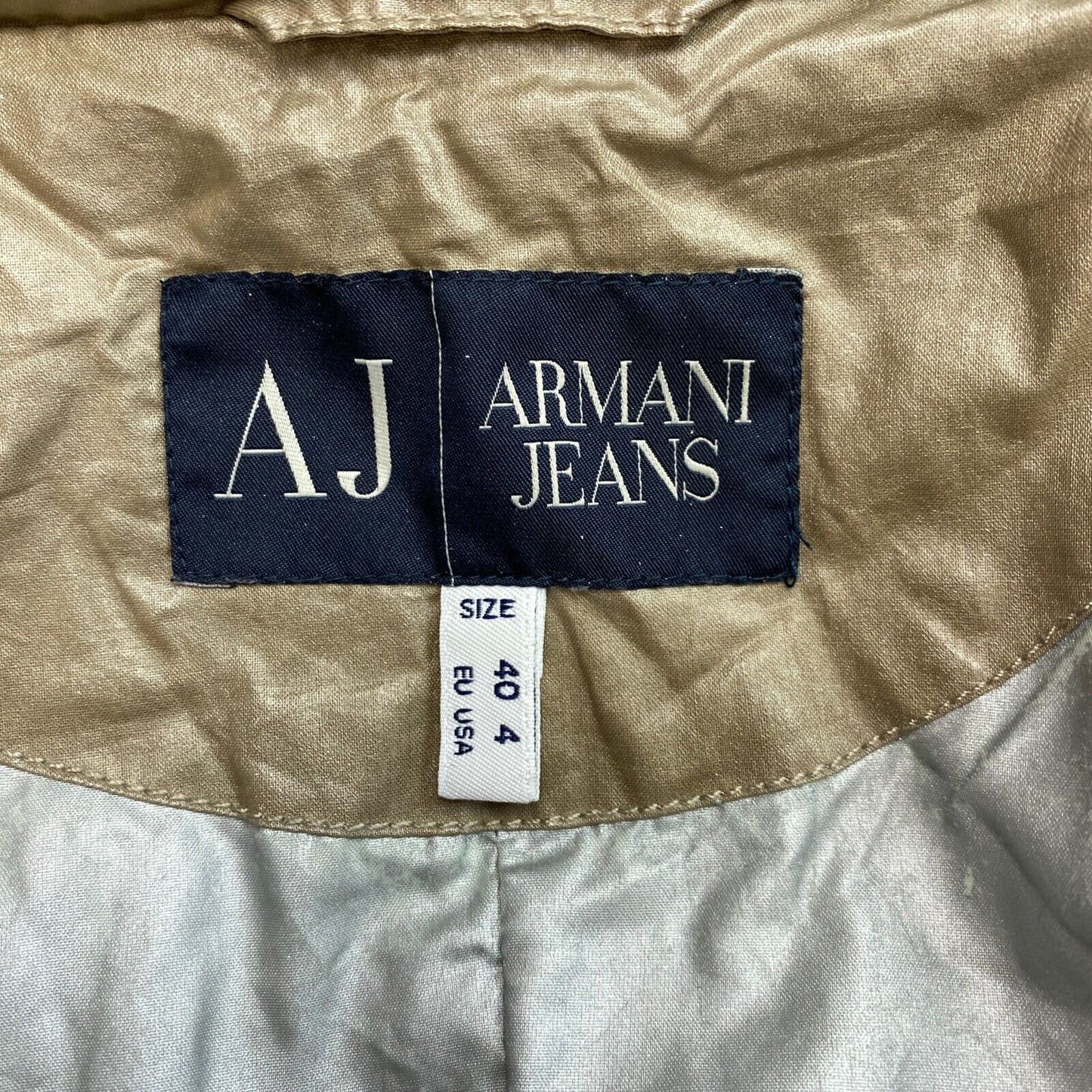 Armani Jeans Brown Bomber Jacket Coat Size EU 40 UK 12 US 4