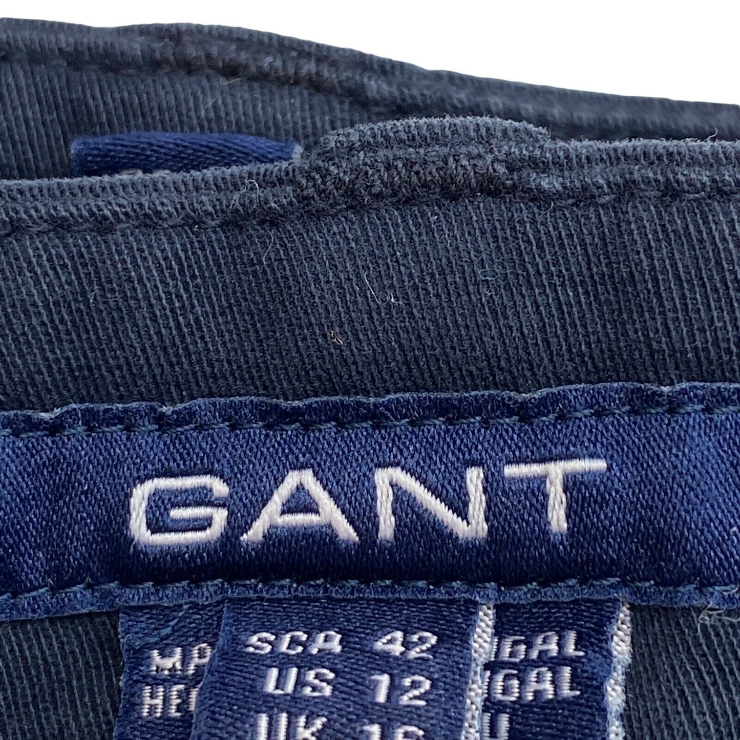 GANT Navy Blue Peached Cavallery Twill Skirt Size EU 38 40 42 UK 12 14 16