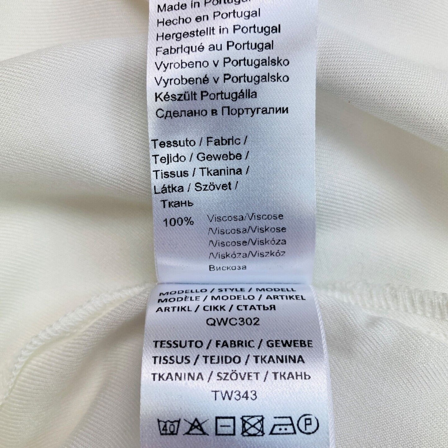 LA MARTINA Chemise Manches Longues en Viscose Sergé Blanc Taille 1 / XS